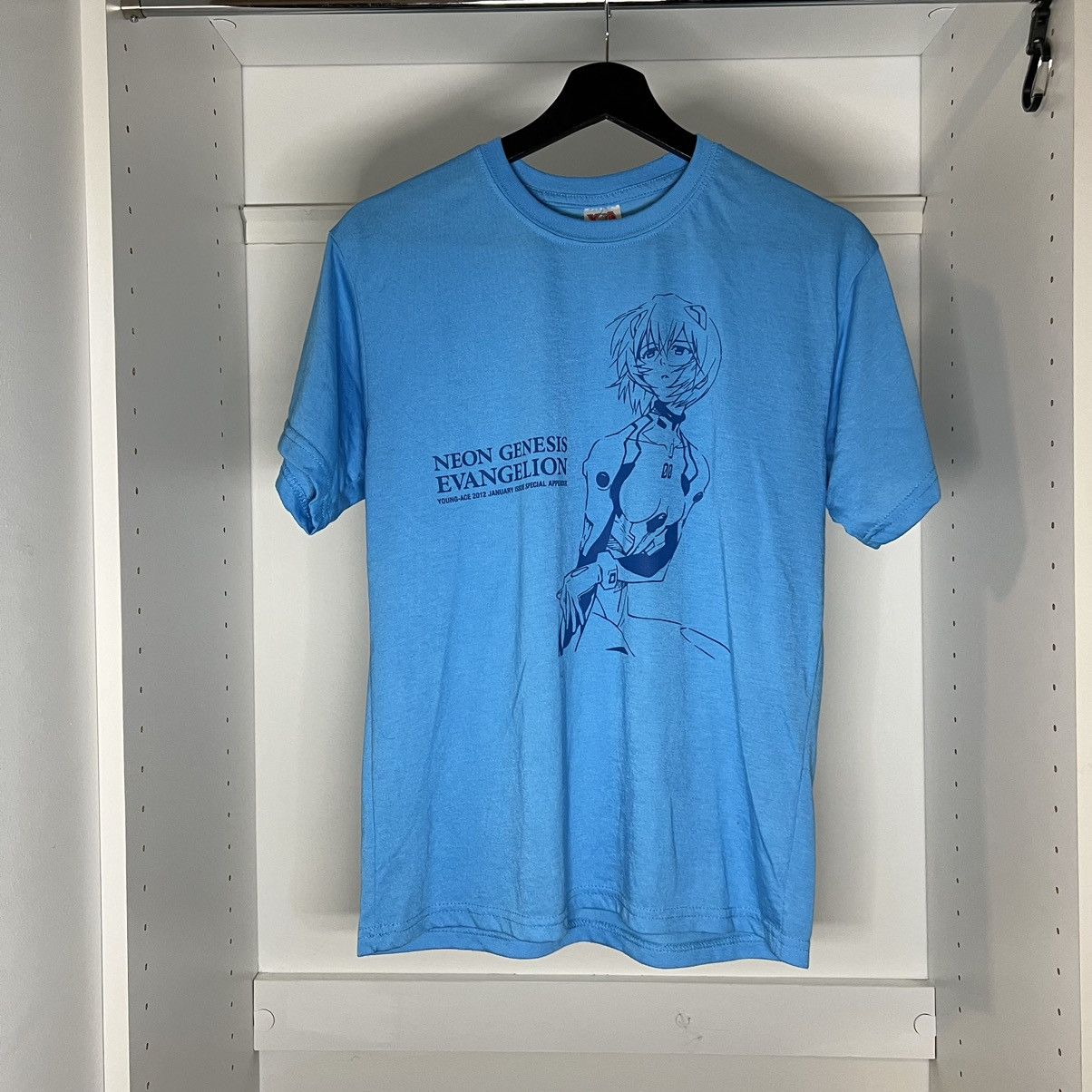 image of Neon Genesis Evangelion T-Shirt in Blue, Men's (Size Medium)