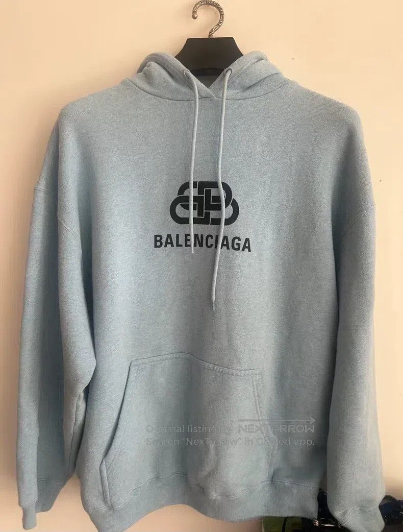Balenciaga Balenciaga Haze Blue Buckle Hoodie Size US L / EU 52-54 / 3 - 1 Thumbnail