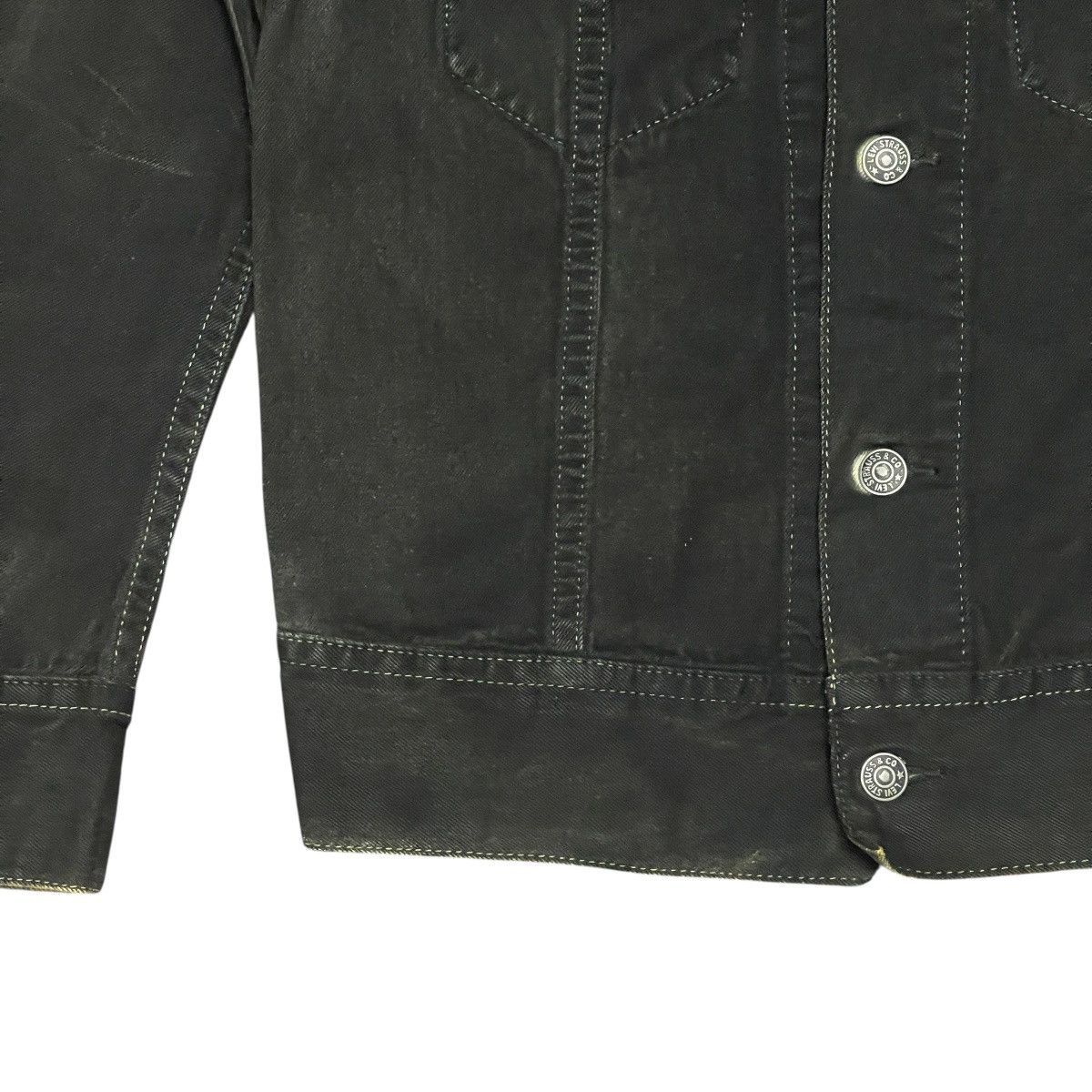 Levi's Vintage Y2k Levi’s Custom Split Bleach Denim Trucker Jacket Size US L / EU 52-54 / 3 - 6 Thumbnail