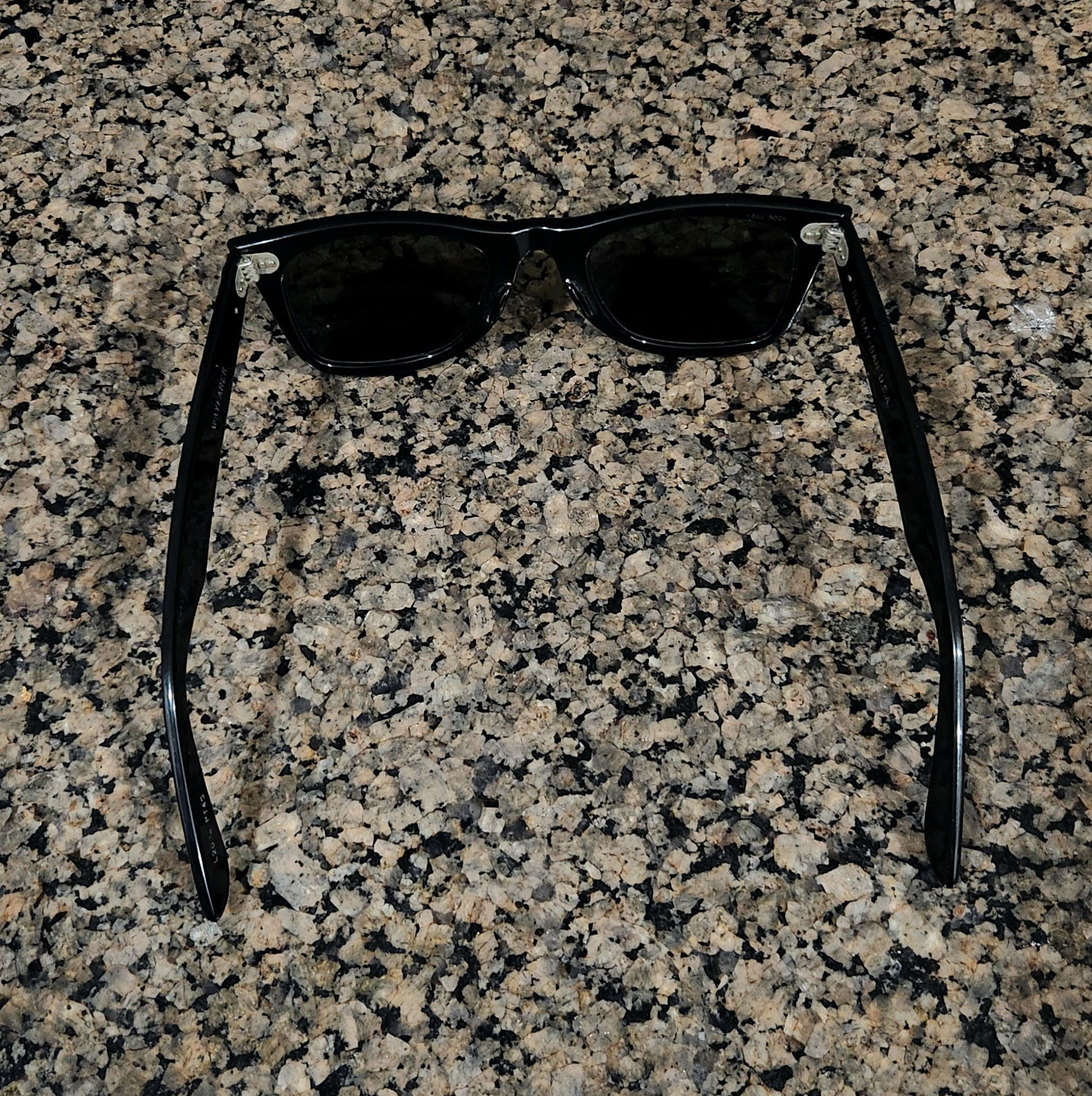 RayBan RAY-BAN L2009 PTAS SHINY BLACK SUNGLASSES WAYFARER USA B&L Size ONE SIZE - 4 Thumbnail