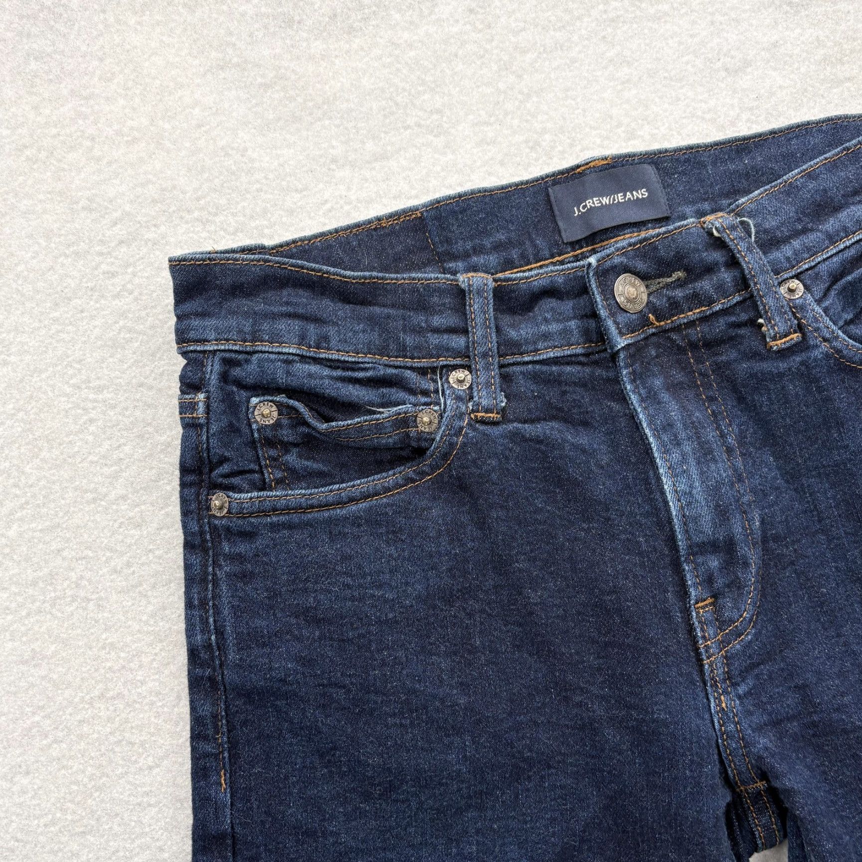 J.Crew J.CREW 484 Slim Taper Jeans Mens 29x30 Blue Dark Wash Stretch Denim Kurabo Shirt? Size US 29 - 3 Thumbnail