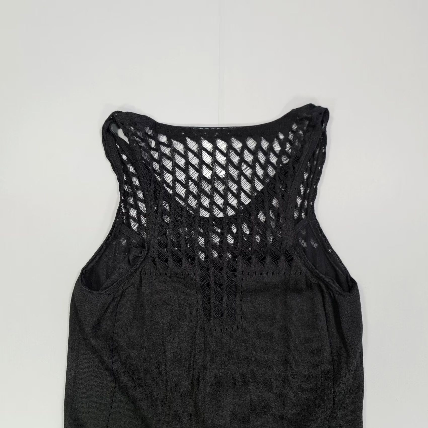 Vintage Philosophy Maxi Dress Black 10 UK - Long Sleeve Crochet Knit Size L / US 10 / IT 46 - 5 Thumbnail