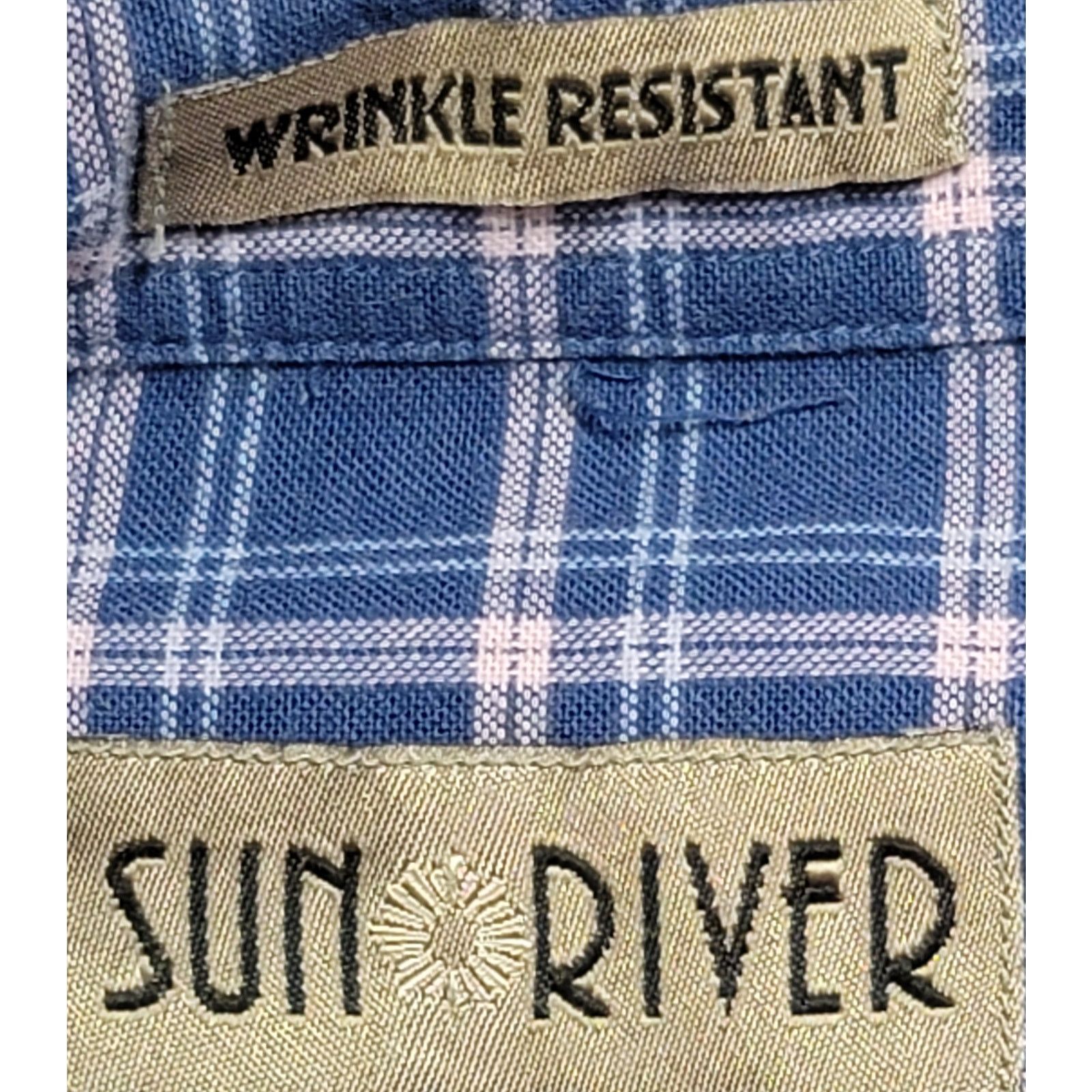 Other Sun River Blue Pink Plaid Button Up Collard Shirt Large Size US L / EU 52-54 / 3 - 3 Thumbnail