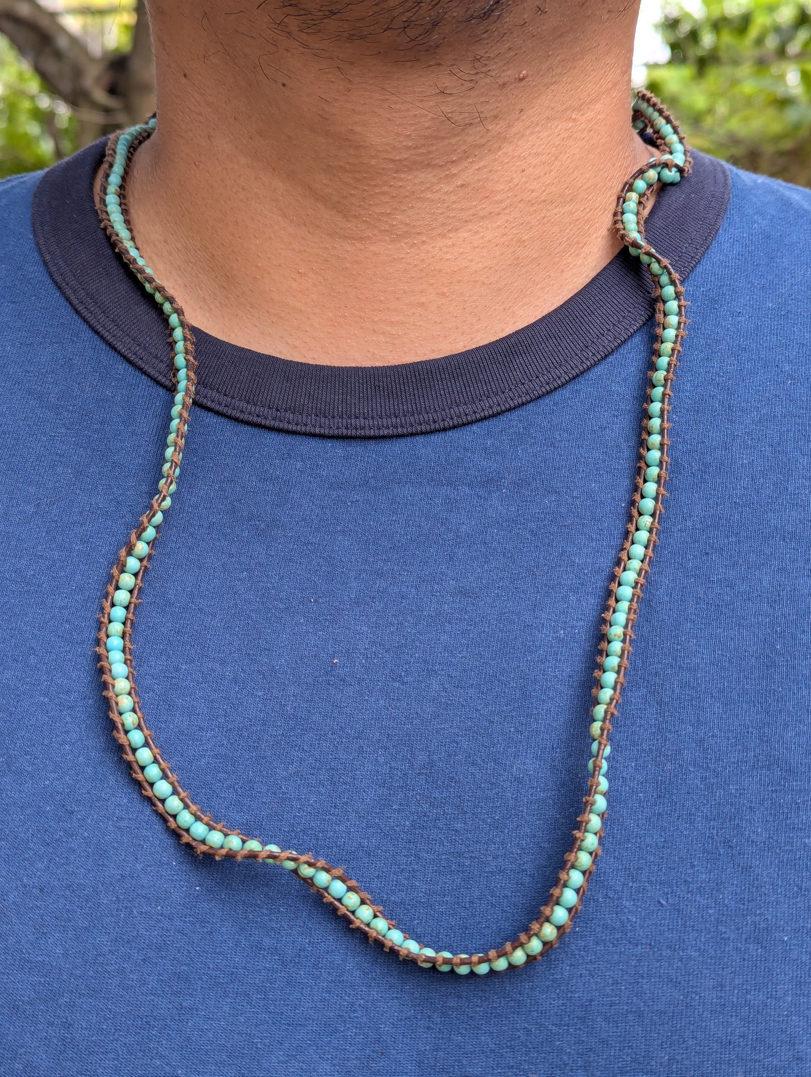 Sterling Silver Chan Luu Turquoise Sterling Silver Leather Wrap Bracelet Size ONE SIZE - 5 Thumbnail
