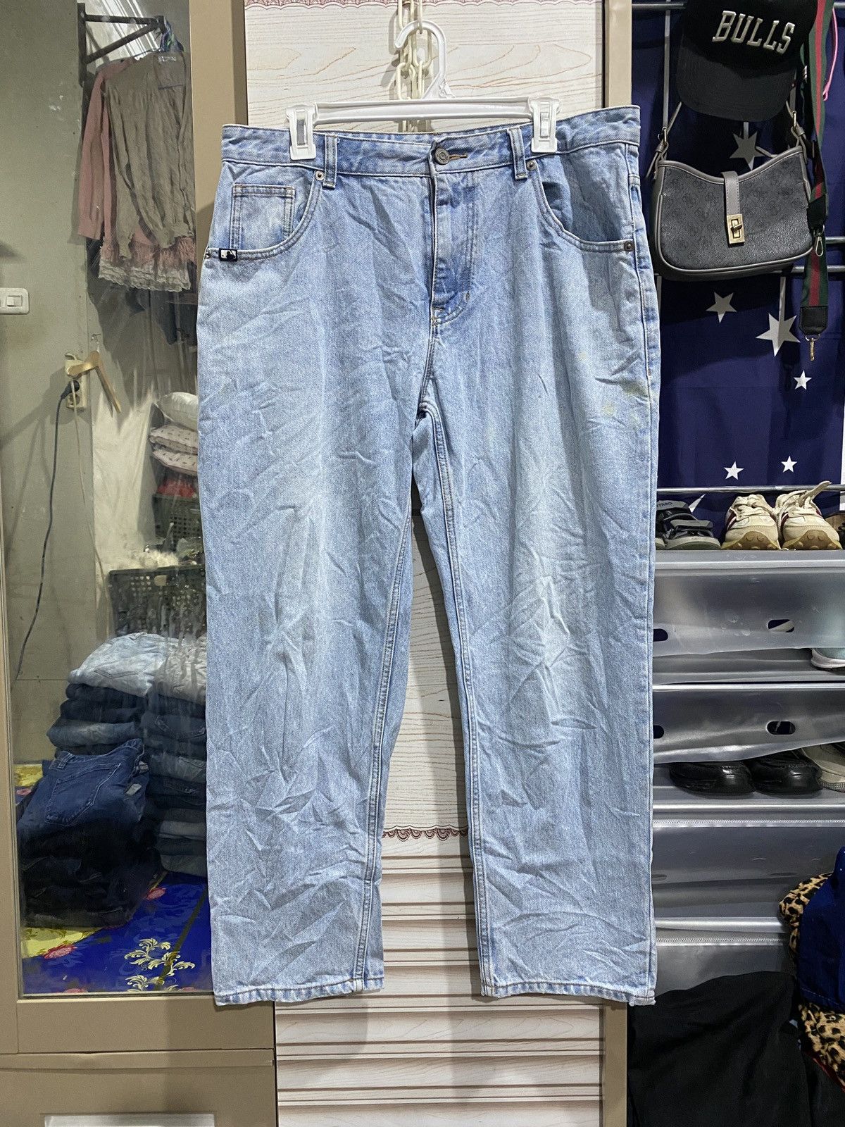 MLB Jeans MLB Blue Size US 33 - 2 Thumbnail