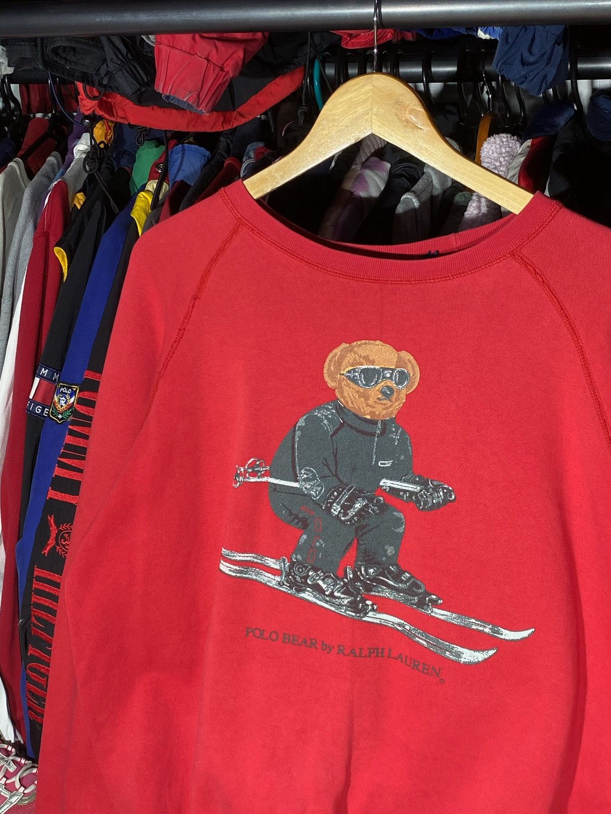 Polo Ralph Lauren × RRL Ralph Lauren × Vintage Crewneck Polo Bear Ski 90’s OG Vintage Size US XL / EU 56 / 4 - 2 Thumbnail