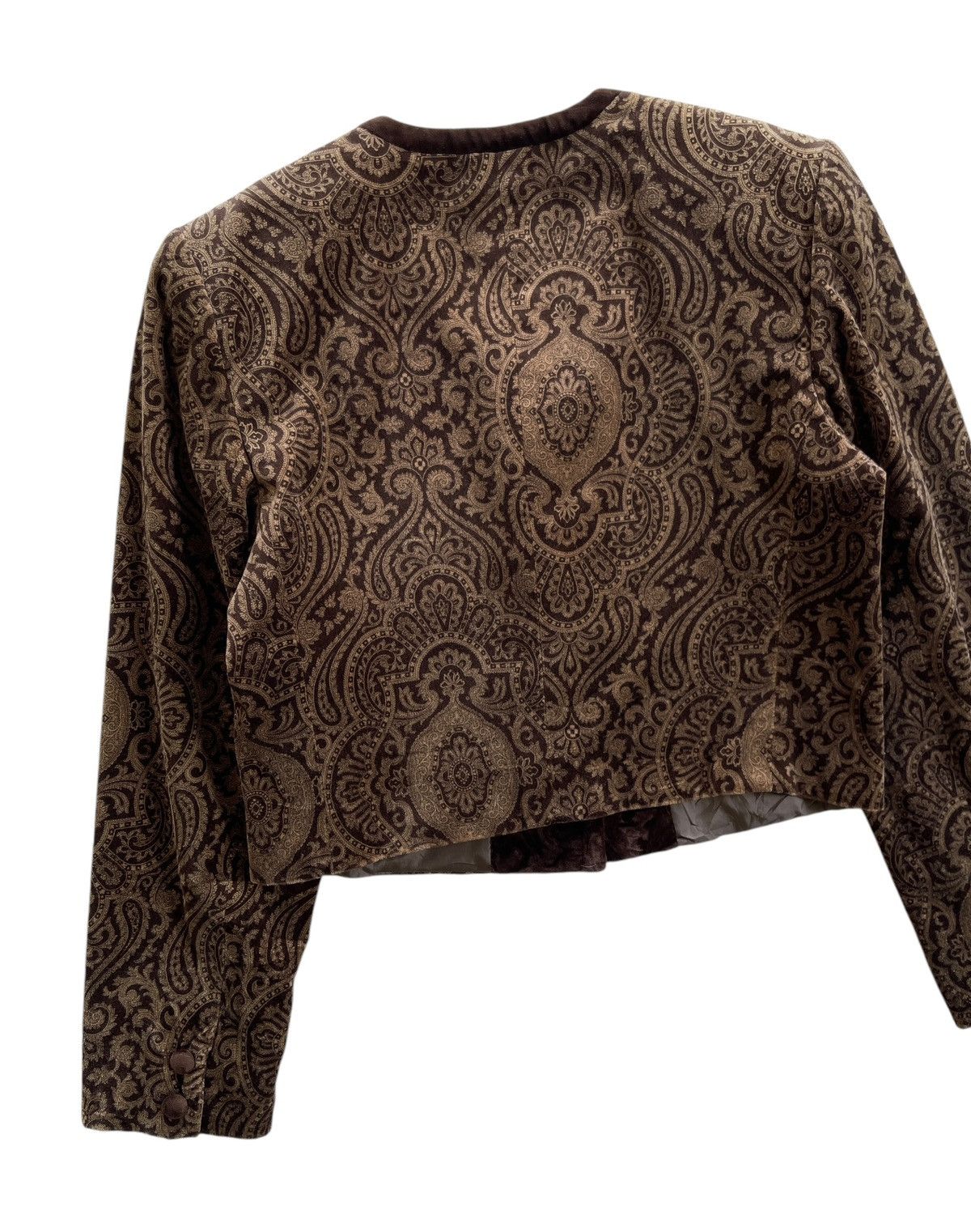 Valentino Valentino Garavani Paisley Cropped Velvet Jacket Size M / US 6-8 / IT 42-44 - 7 Thumbnail