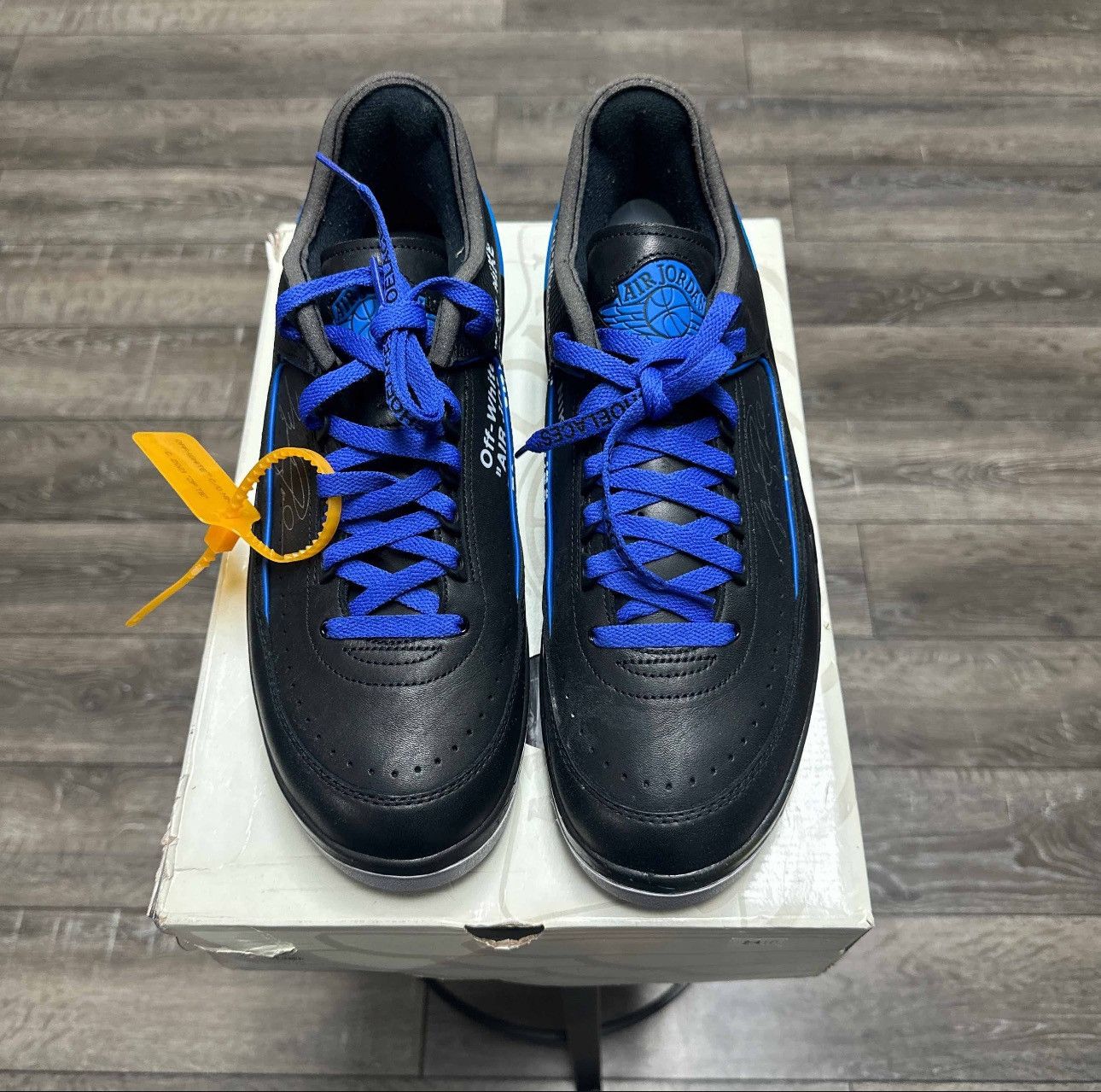 Jordan Brand × Off-White Off-White x Air Jordan 2 Retro Low SP 'Black Varsity Royal" Size US 13 / EU 46 - 4 Thumbnail