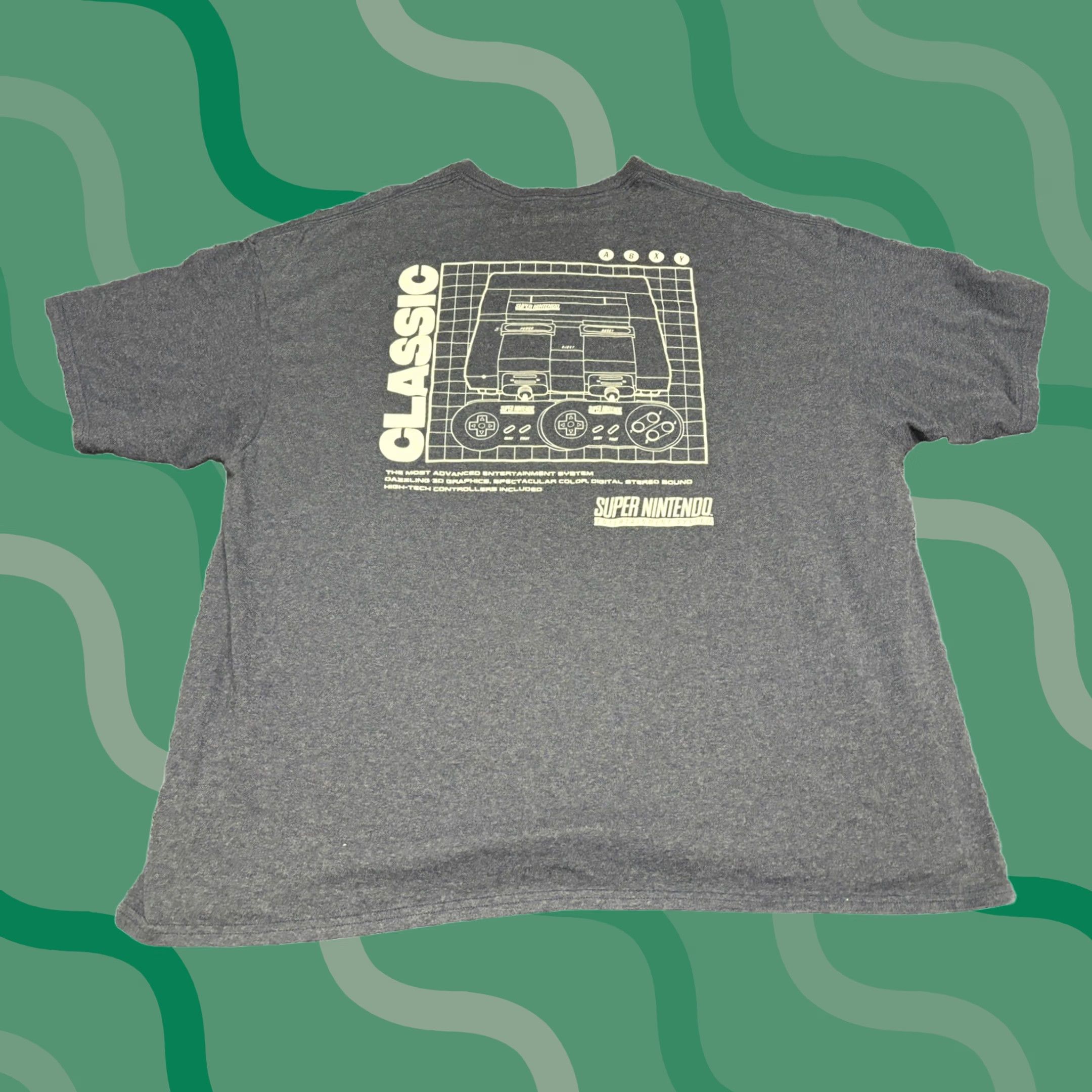 Nintendo SUPER NINTENDO T-shirt 4XL Unisex Adults Short Sleeve Multicolor Graphic Tee Nintendo SNES Classic Retro Gaming N5 Size US XXL / EU 58 / 5 - 1 Thumbnail