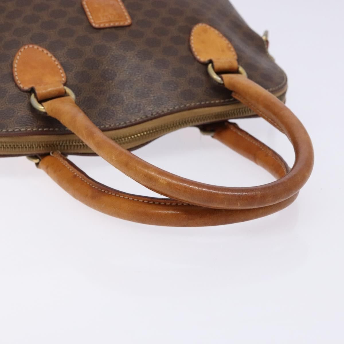 Celine CELINE Macadam Canvas Hand Bag Pvc Leather Brown Gold Size ONE SIZE - 7 Thumbnail