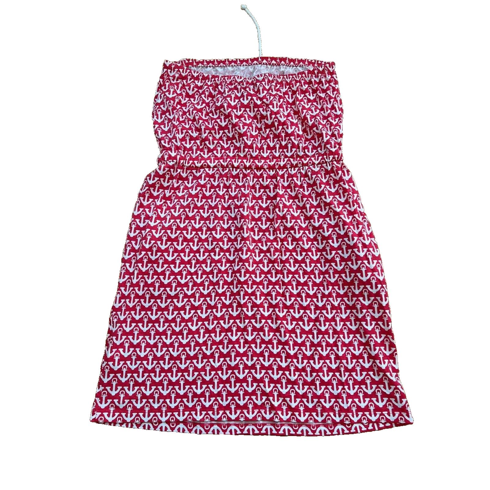 Tommy Hilfiger TOMMY HILFIGER Anchor Print Dress Red Size M A000883 Size M / US 6-8 / IT 42-44 - 4 Thumbnail