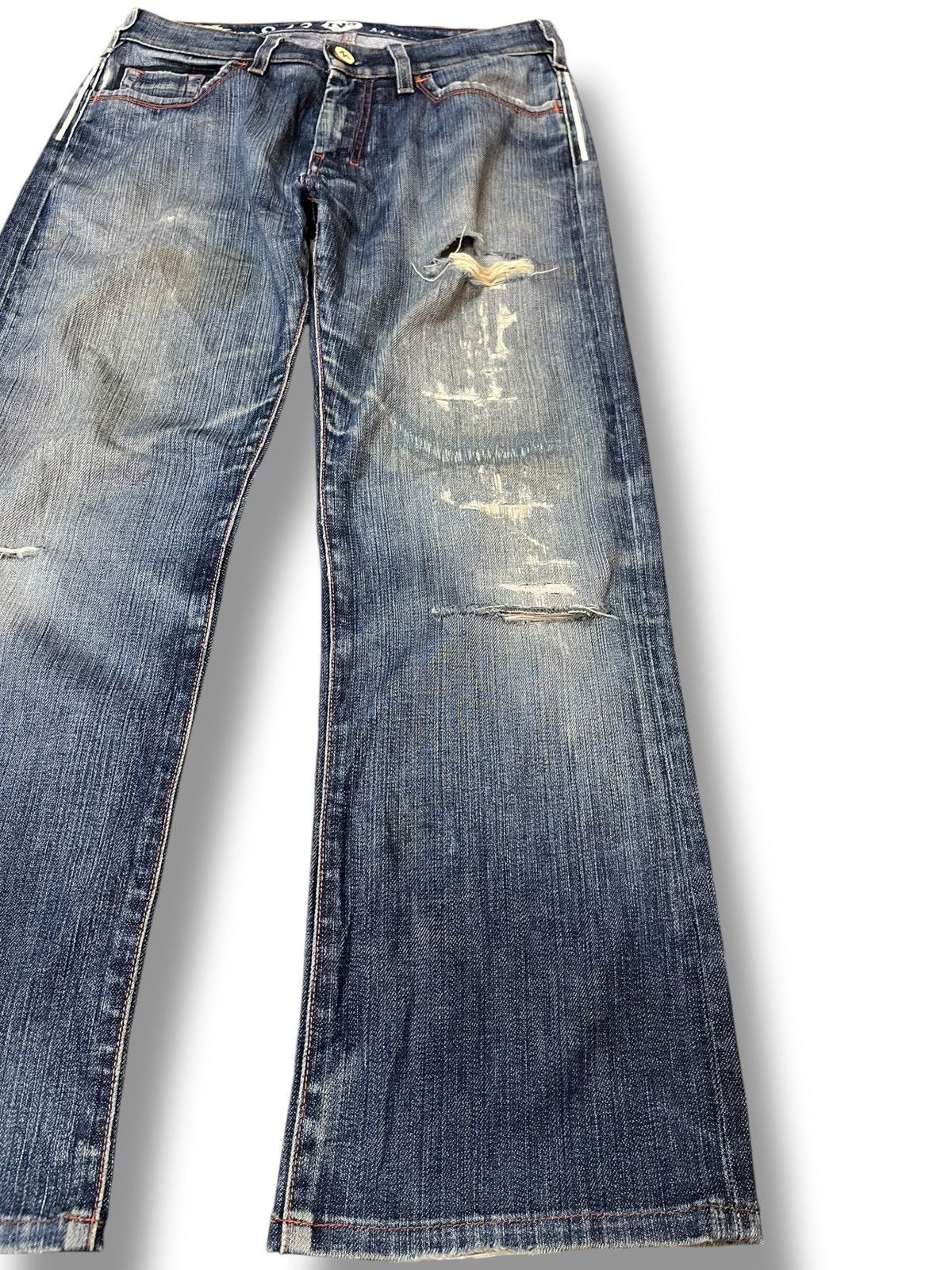 Notify Vintage Notify Baggy Wide Leg Distressed Denim Size US 31 - 4 Thumbnail