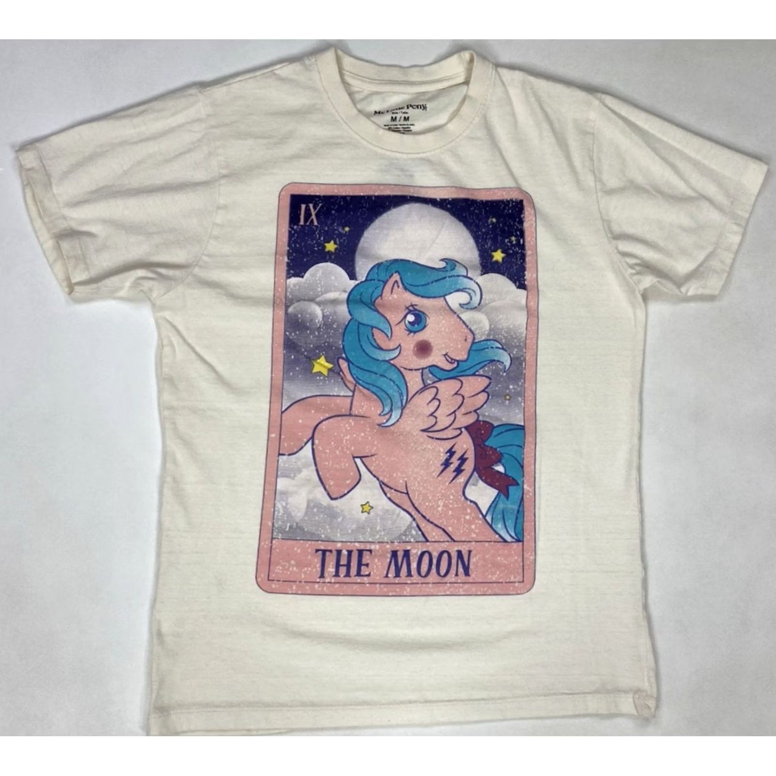Vintage VINTAGE? My Little Pony The Moon Graphic T-shirt Women Medium Ivory Short Sleeve Size M / US 6-8 / IT 42-44 - 2 Thumbnail