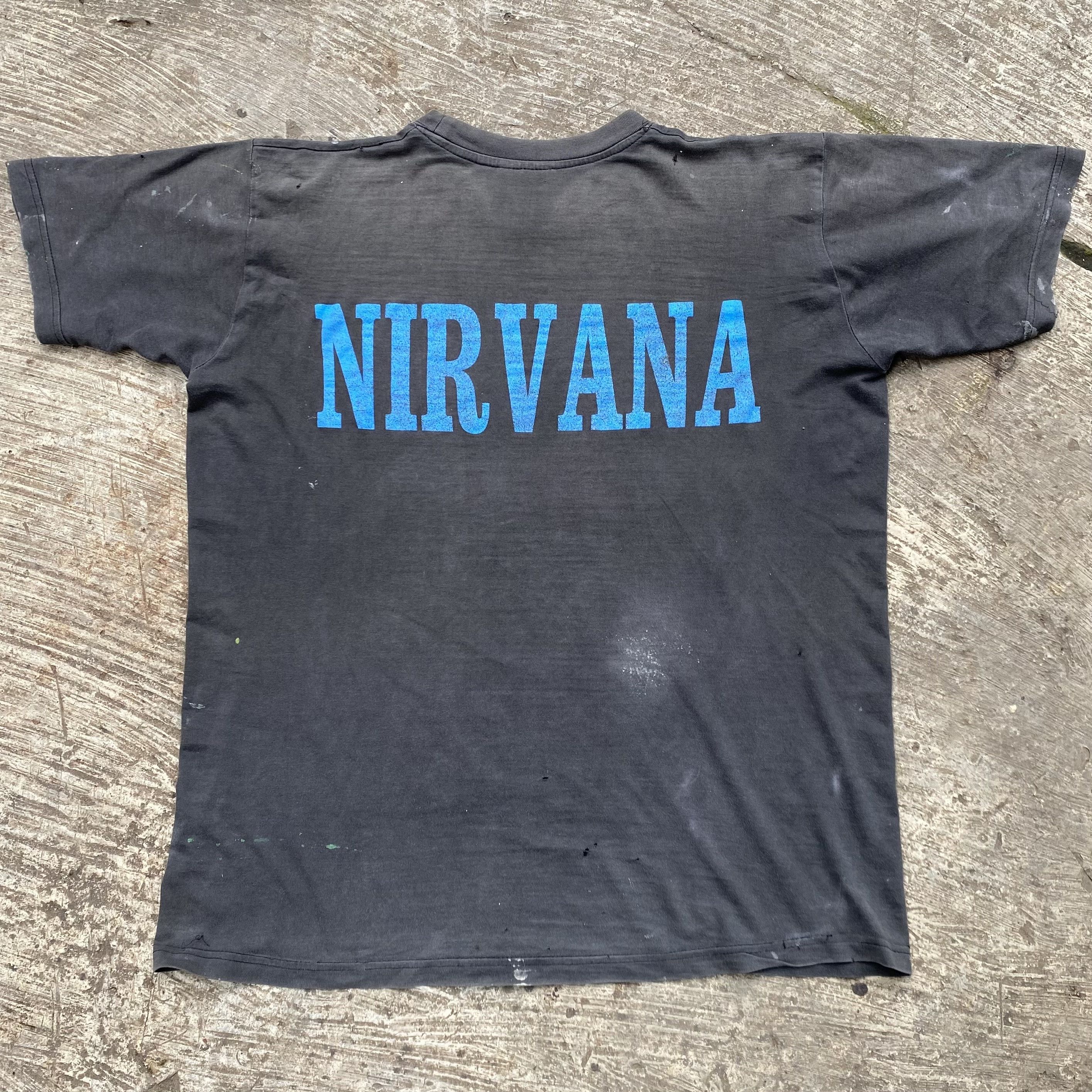 Nirvana Vintage 90s Nirvana Nevermind Thrashed Distressed Rock Tee Size US M / EU 48-50 / 2 - 15 Thumbnail