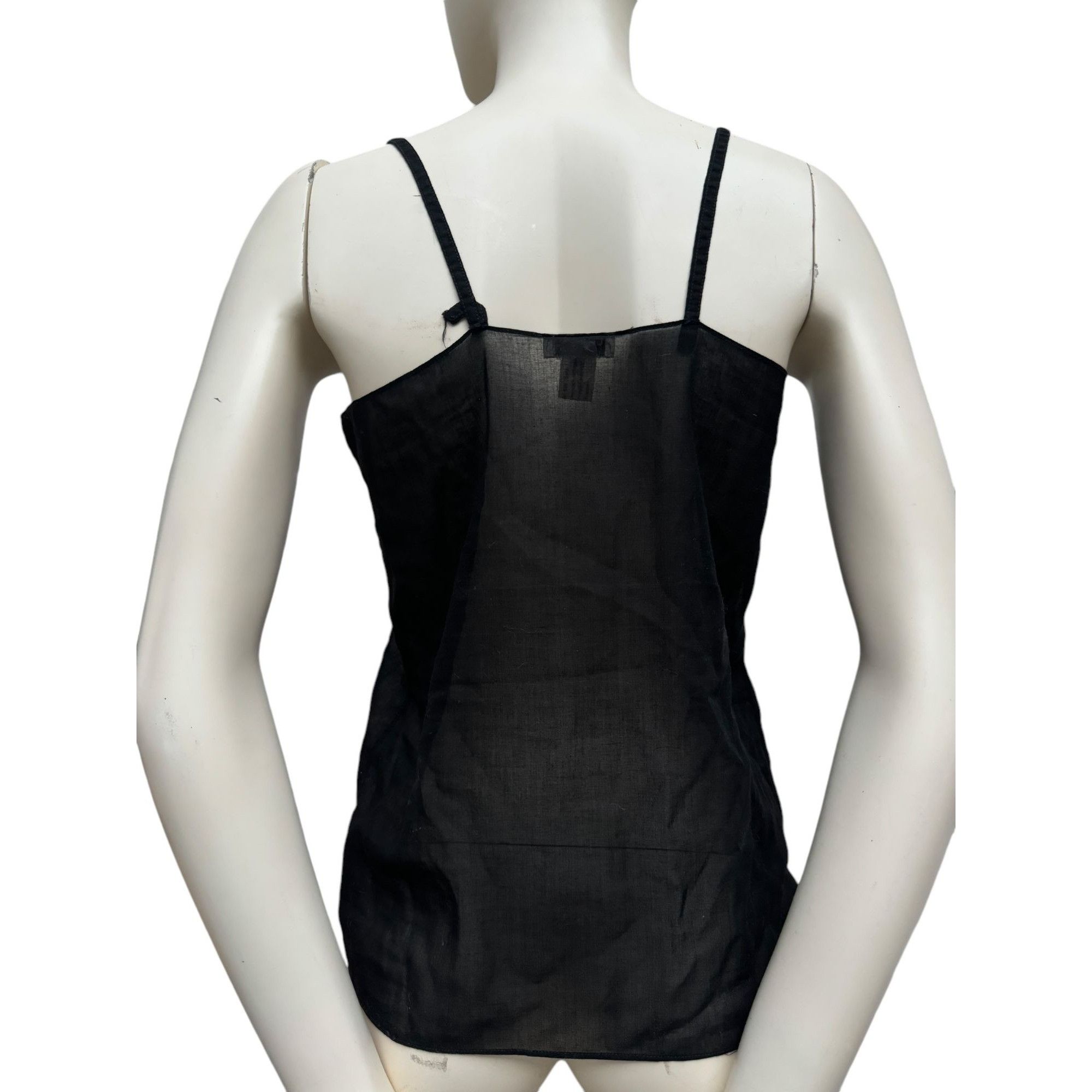 Chanel Vintage Black Sheer Silk Tank Top Size S / US 4 / IT 40 - 5 Thumbnail