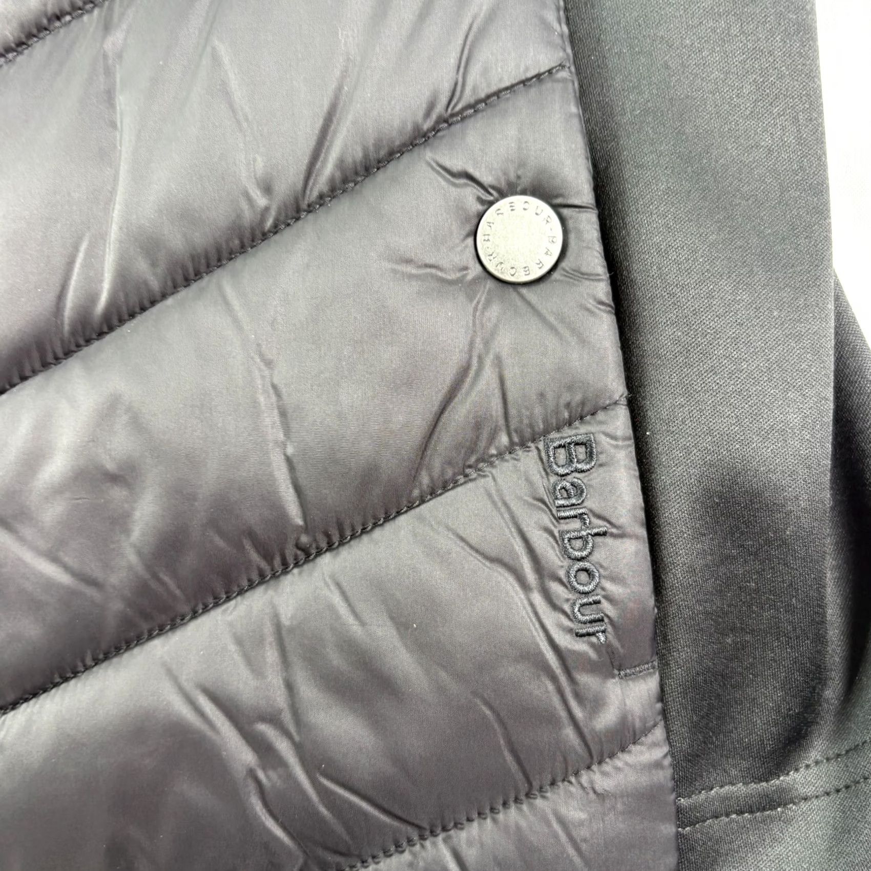 Barbour VINTAGE Barbour Jacket Womens Size 6 Black Quilted Hargate Sweat Full Zip Coat Size M / US 6-8 / IT 42-44 - 4 Thumbnail