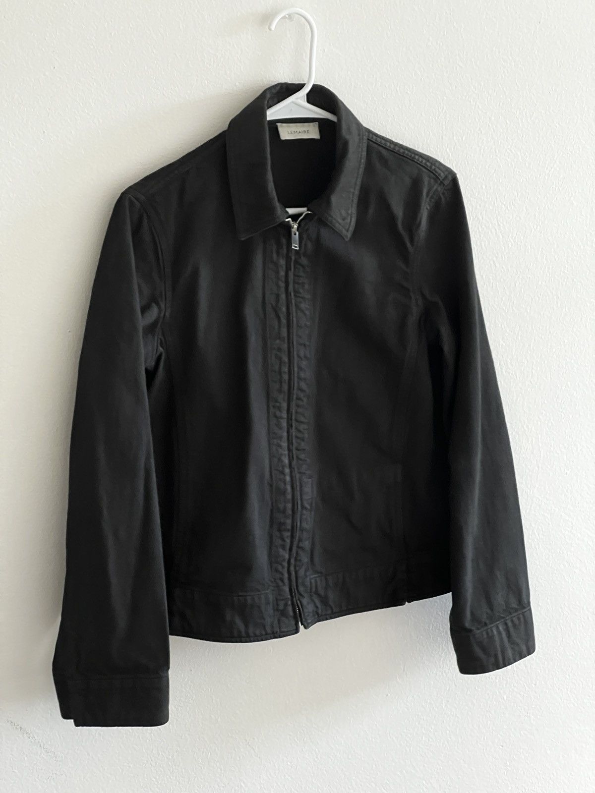 Lemaire Black zipped denim jacket Size L / US 10 / IT 46 - 2 Thumbnail