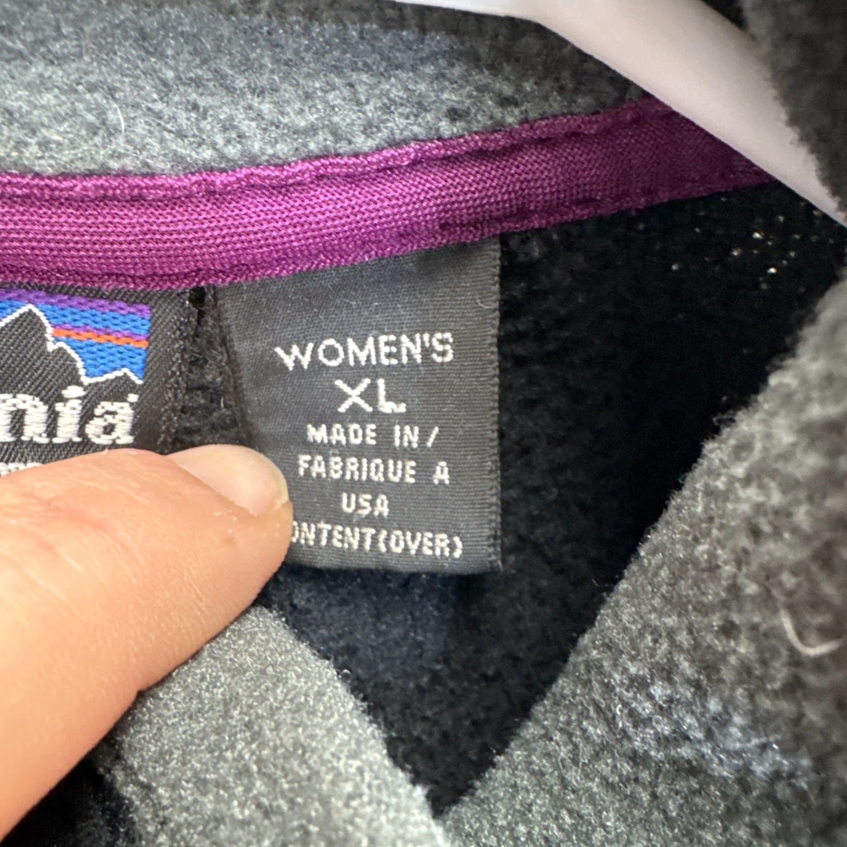 Patagonia VINTAGE Patagonia Women’s Jacket XL Regulator PolarTec Deep Pile Sherpa Fleece Black Full Zip Zipped Pockets 90s USA Mens/Womens? Size XL / US 12-14 / IT 48-50 - 3 Thumbnail