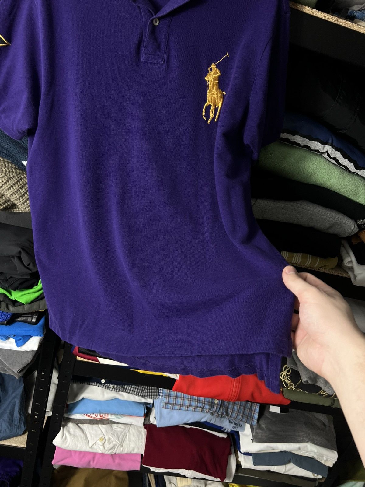 Polo Ralph Lauren Polo Ralph Lauren Classic Fit Polo Shirt Bold Purple Vintage Size US L / EU 52-54 / 3 - 8 Thumbnail