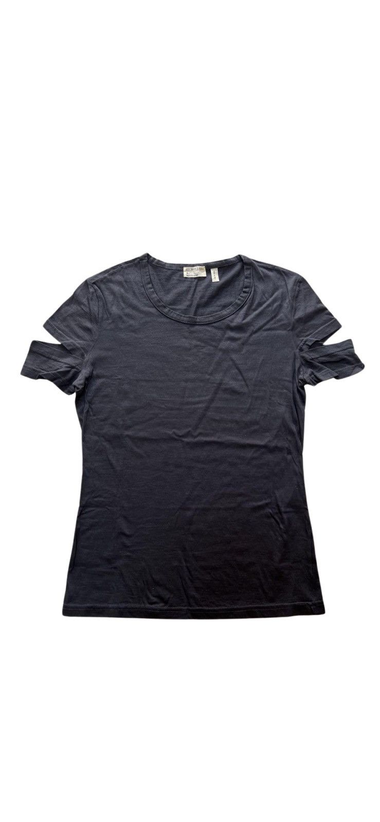 image of Helmut Lang S/s 1999 Slashed T-Shirt in Black, Men's (Size Small)