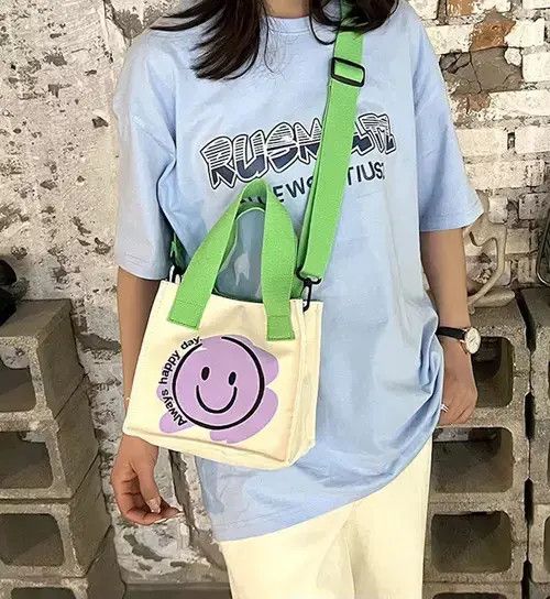 Indigo × Japanese Brand Bag Fashion shoulder bag with smiley face Size ONE SIZE - 4 Thumbnail