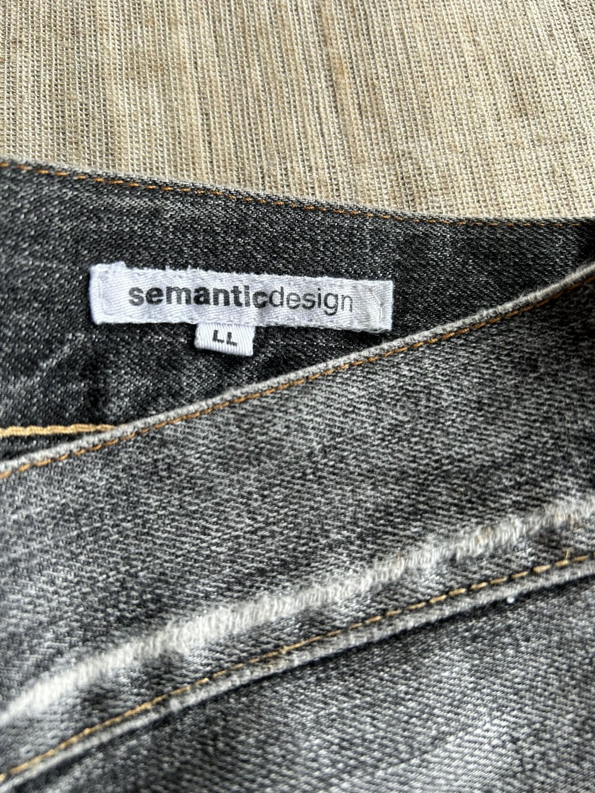 Japanese Brand Flare Semantic design disteressed denim🎌☠️☠️ Size US 34 / EU 50 - 7 Thumbnail
