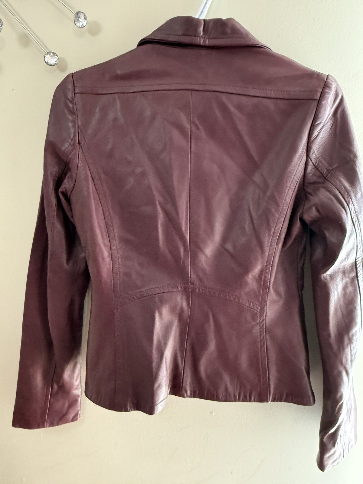 Danier Danier Purple genuine Leather Jacket Size XXS / US 00 / IT 34 - 2 Thumbnail