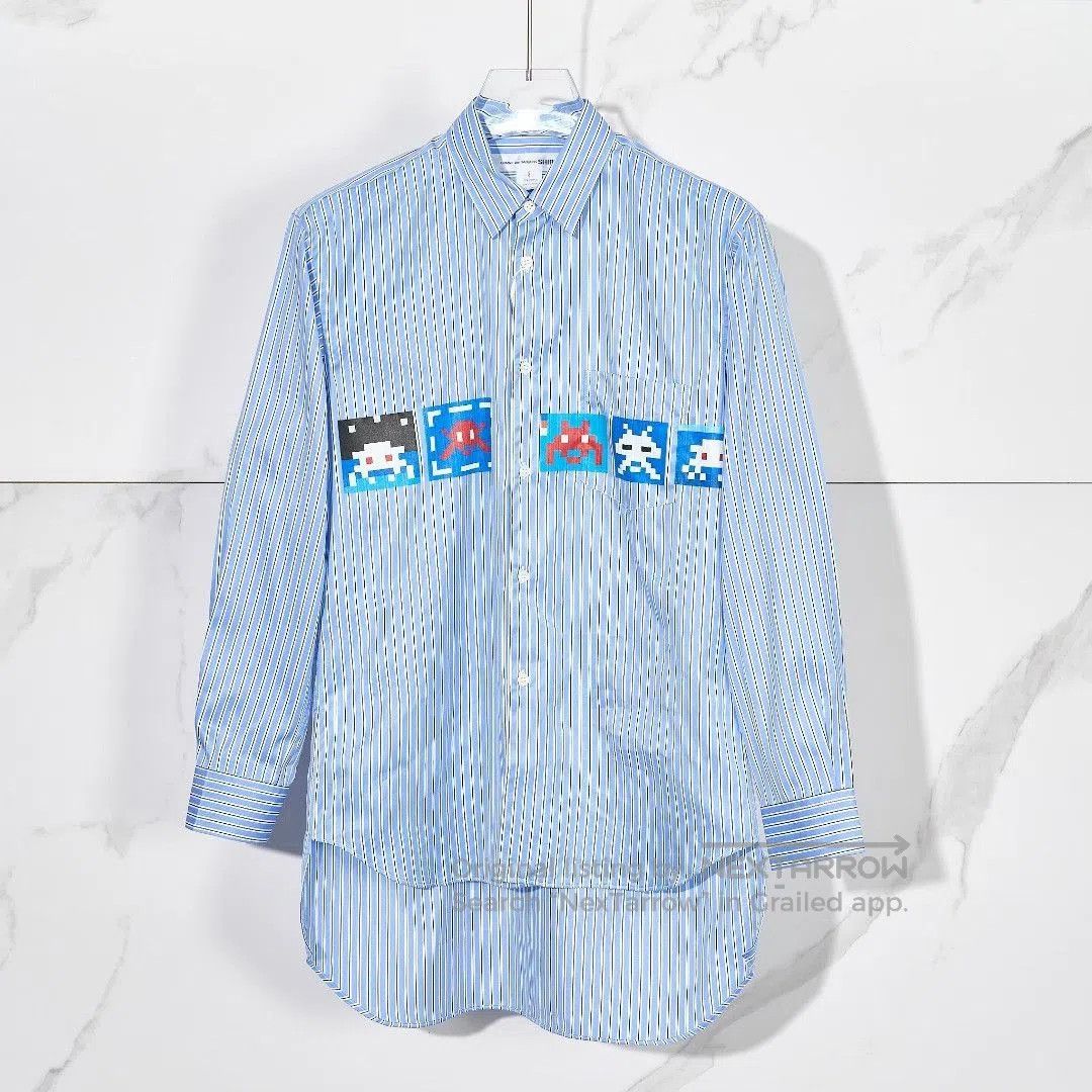 Comme des Garcons Comme des Garçons Men's Deconstructed Striped Shirt. Size US S / EU 44-46 / 1 - 1 Thumbnail