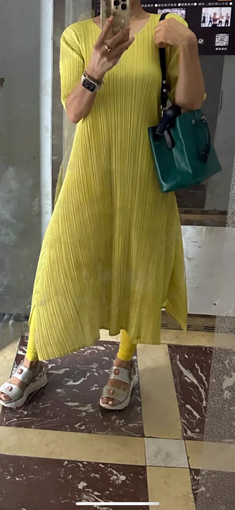 Issey Miyake Issey Miyake Yellow dress Size M / US 6-8 / IT 42-44 - 4 Thumbnail