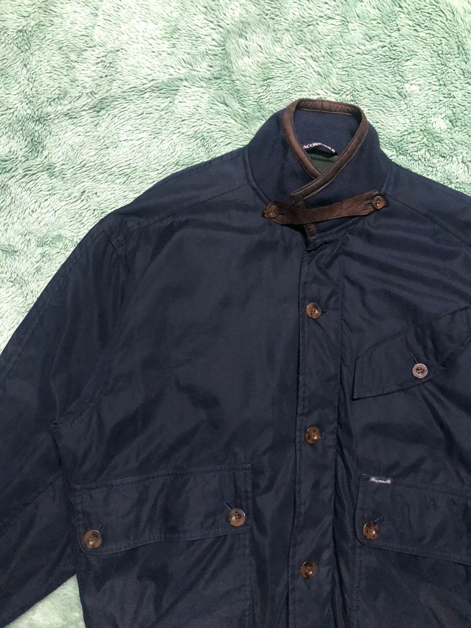 Faconnable VINTAGE FACONNABLE BOMBER JACKET LEATHER PART RIRI ZIPPER Size US M / EU 48-50 / 2 - 7 Thumbnail