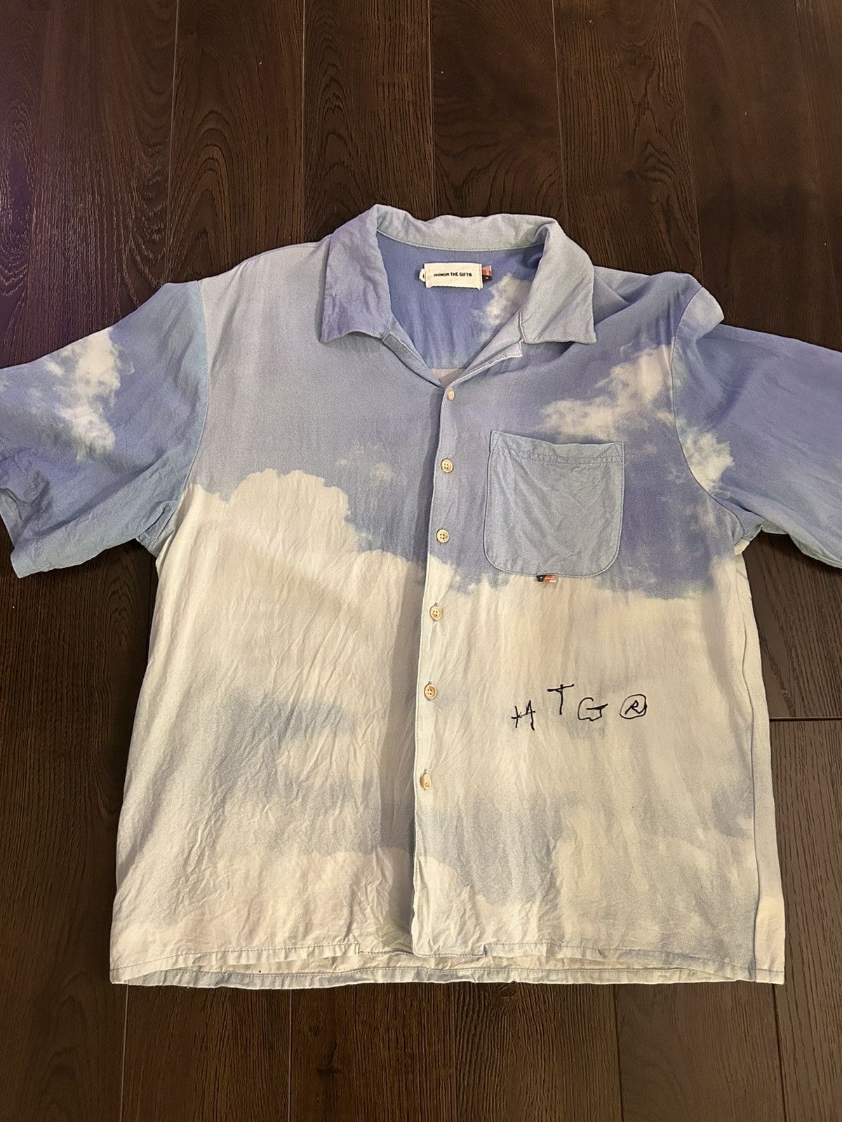 image of Honor The Gift Eagle Shirt in Blue, Men's (Size Medium)