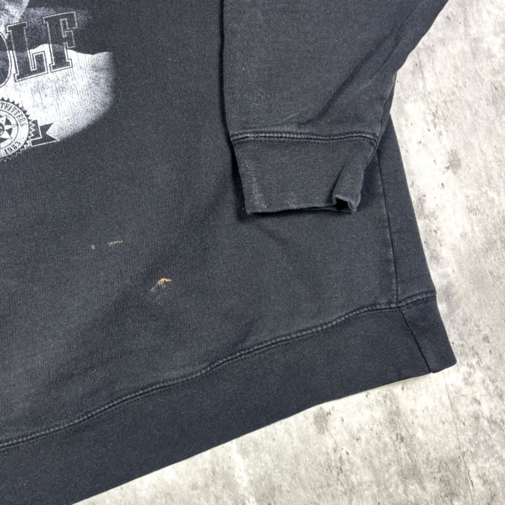 Vintage VINTAGE American Outdoors Sweatshirt Black 2XL 90s Timber Wolf Nature Mens Size US XXL / EU 58 / 5 - 4 Thumbnail