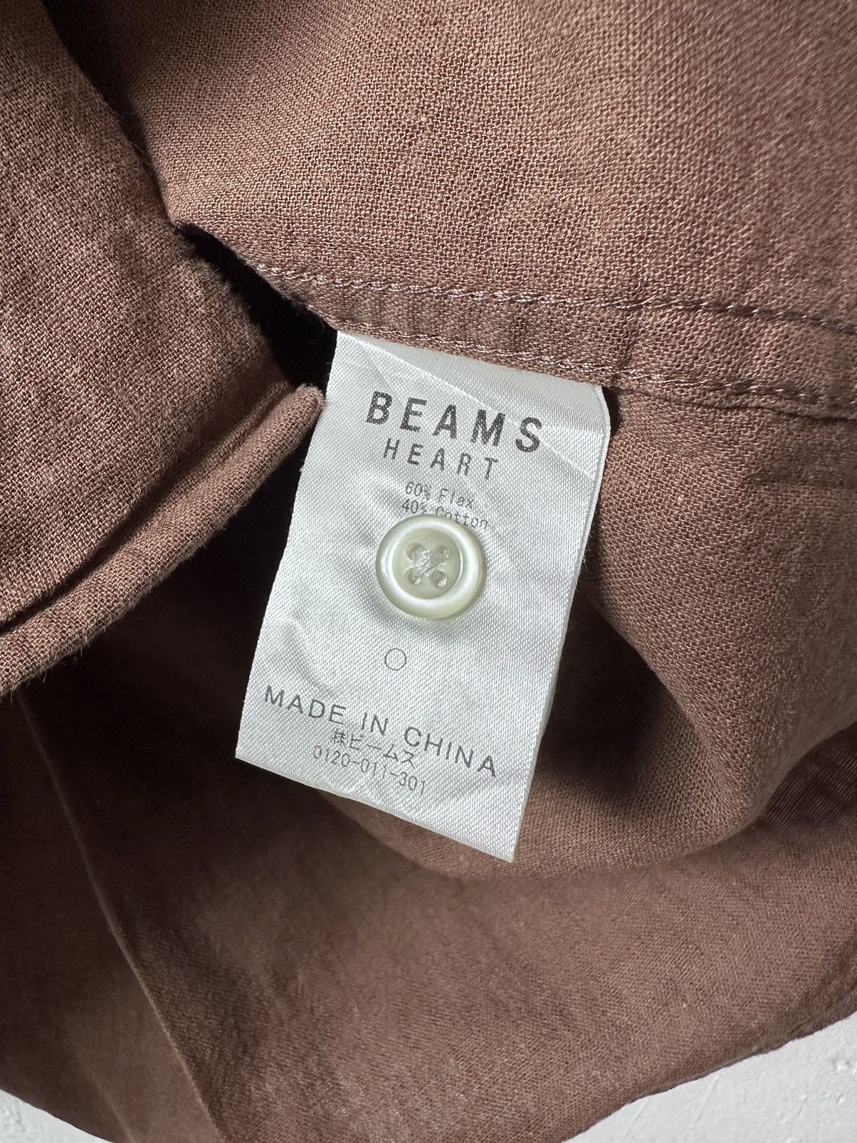 Beams Plus Beams Heart Heardman Llinen Collar Shirt Size US M / EU 48-50 / 2 - 4 Thumbnail
