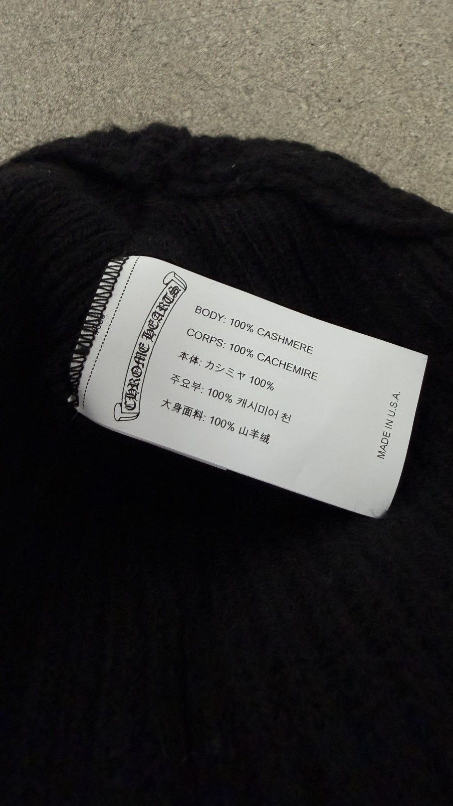 Chrome Hearts RARE! Chrome Hearts Stadium Big Daddy "Black" beanie Size ONE SIZE - 4 Thumbnail