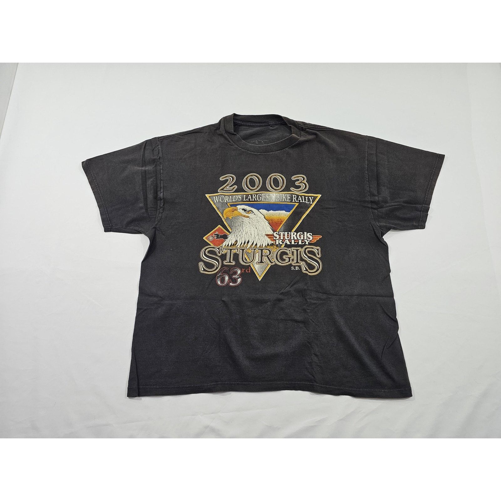 Other Vintage Sturgis 2003 Eagle Double Sided Black Blue Sz XL Size US XL / EU 56 / 4 - 1 Thumbnail