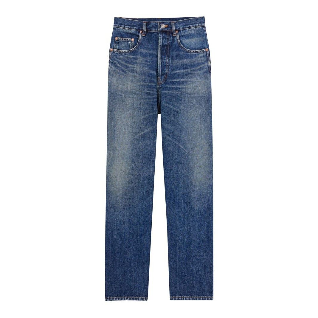 SAINT LAURENT $1050 Heritage Vintage Blue Jeans New And Auth