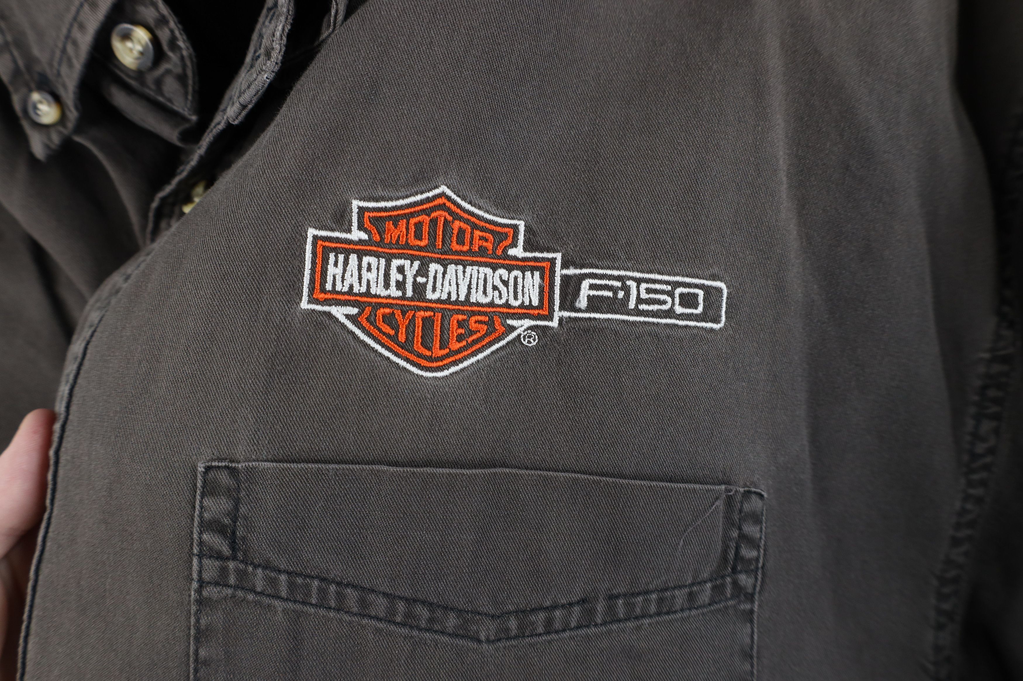 Harley Davidson Vintage Harley Davidson Ford Truck Short Sleeve Button Shirt Size US XL / EU 56 / 4 - 4 Thumbnail