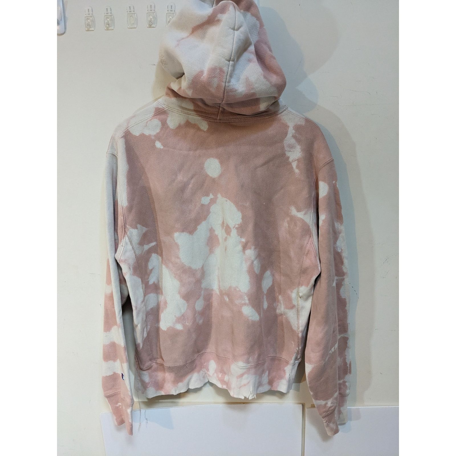 Champion Champion Pink White Cream Reverse Weave Tie Dye Hoodie Sz M Size US M / EU 48-50 / 2 - 4 Thumbnail