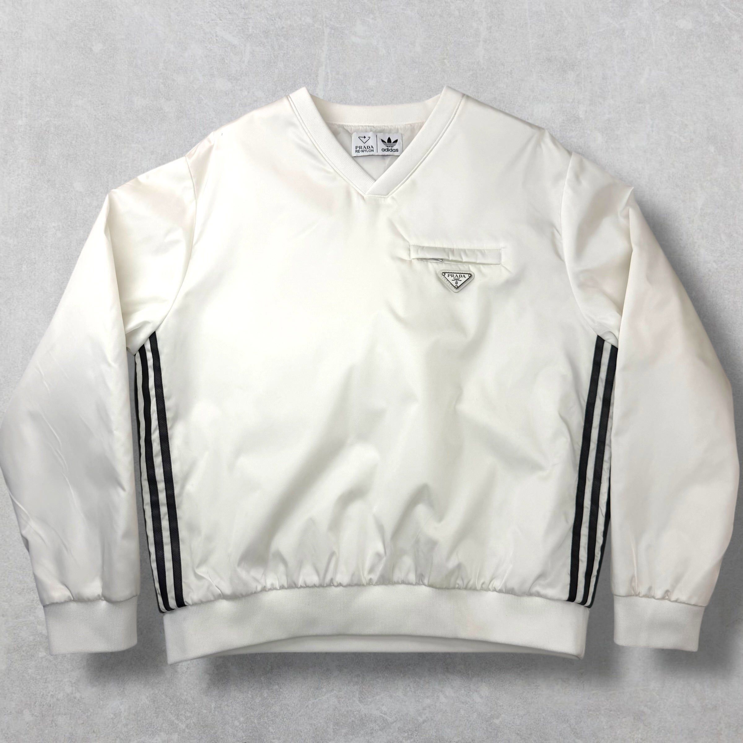Prada Prada Adidas Re-Nylon White Sweatshirt L Size US L / EU 52-54 / 3 - 1 Thumbnail