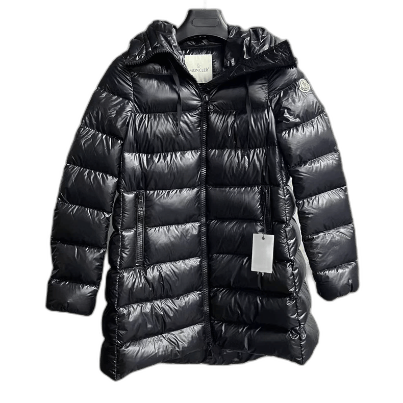 Moncler Black Long Padded Down Jacket-yf