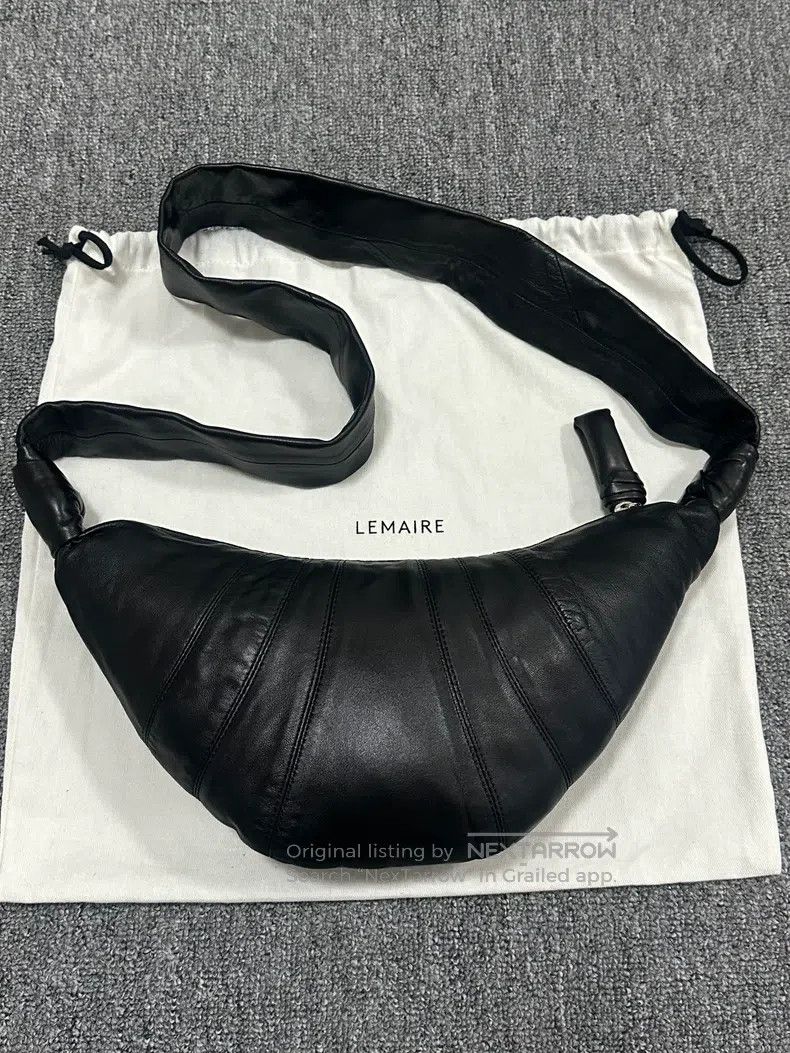 LEMAIRE Black Horn Bag Small