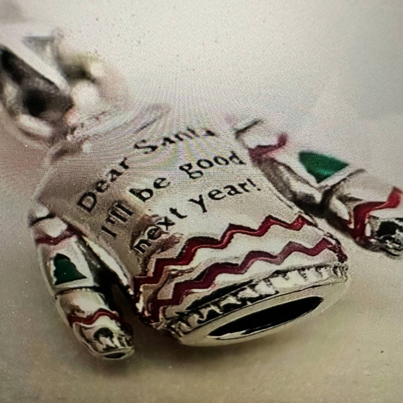 pandora Authentic Pandora #793596C01 Christmas Sweater Dangle Charm Size ONE SIZE - 1 Thumbnail