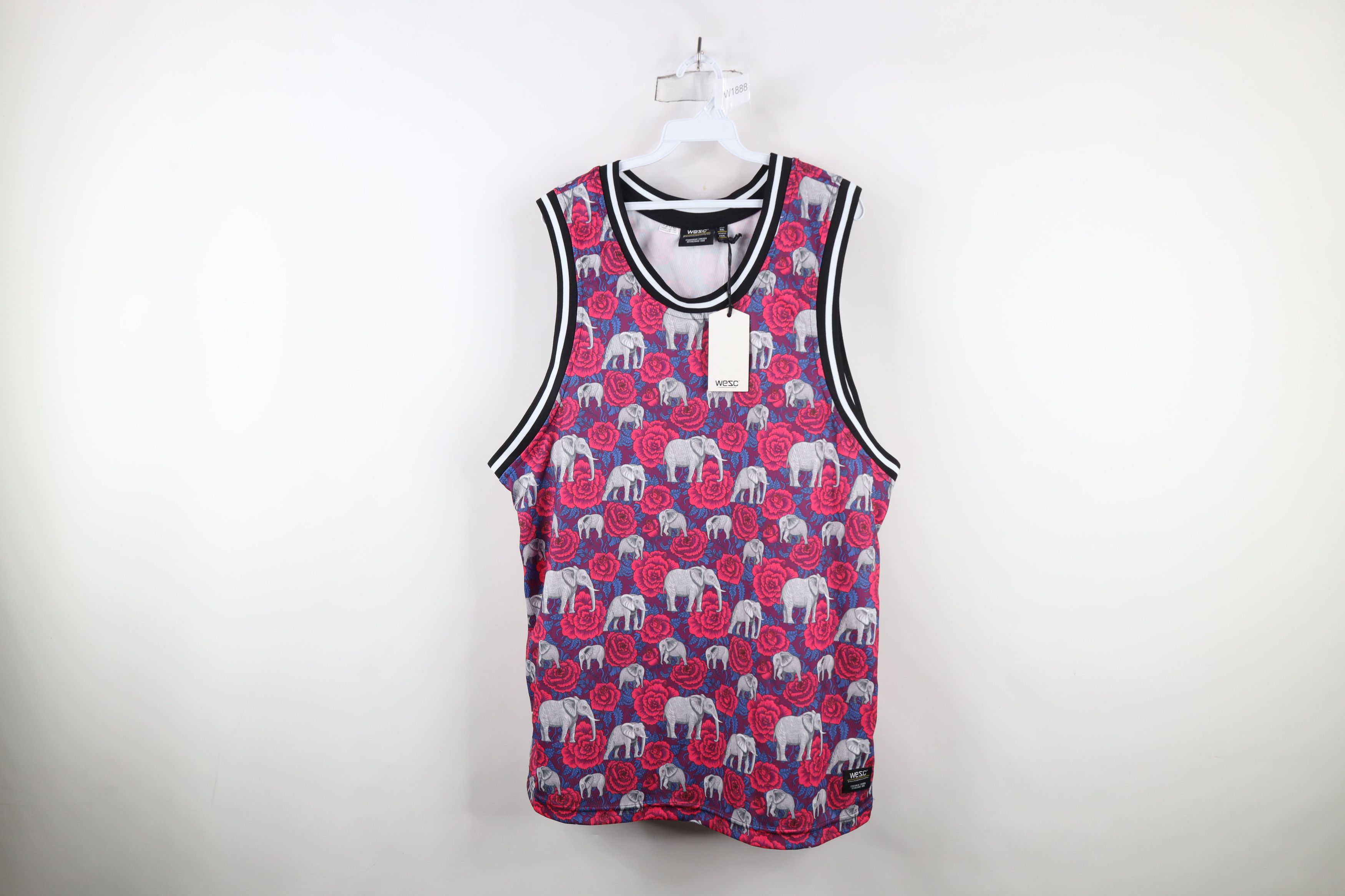 Vintage × WeSC New WESC Elephant All Over Print Basketball Jersey Tank Top Size US XXL / EU 58 / 5 - 1 Thumbnail