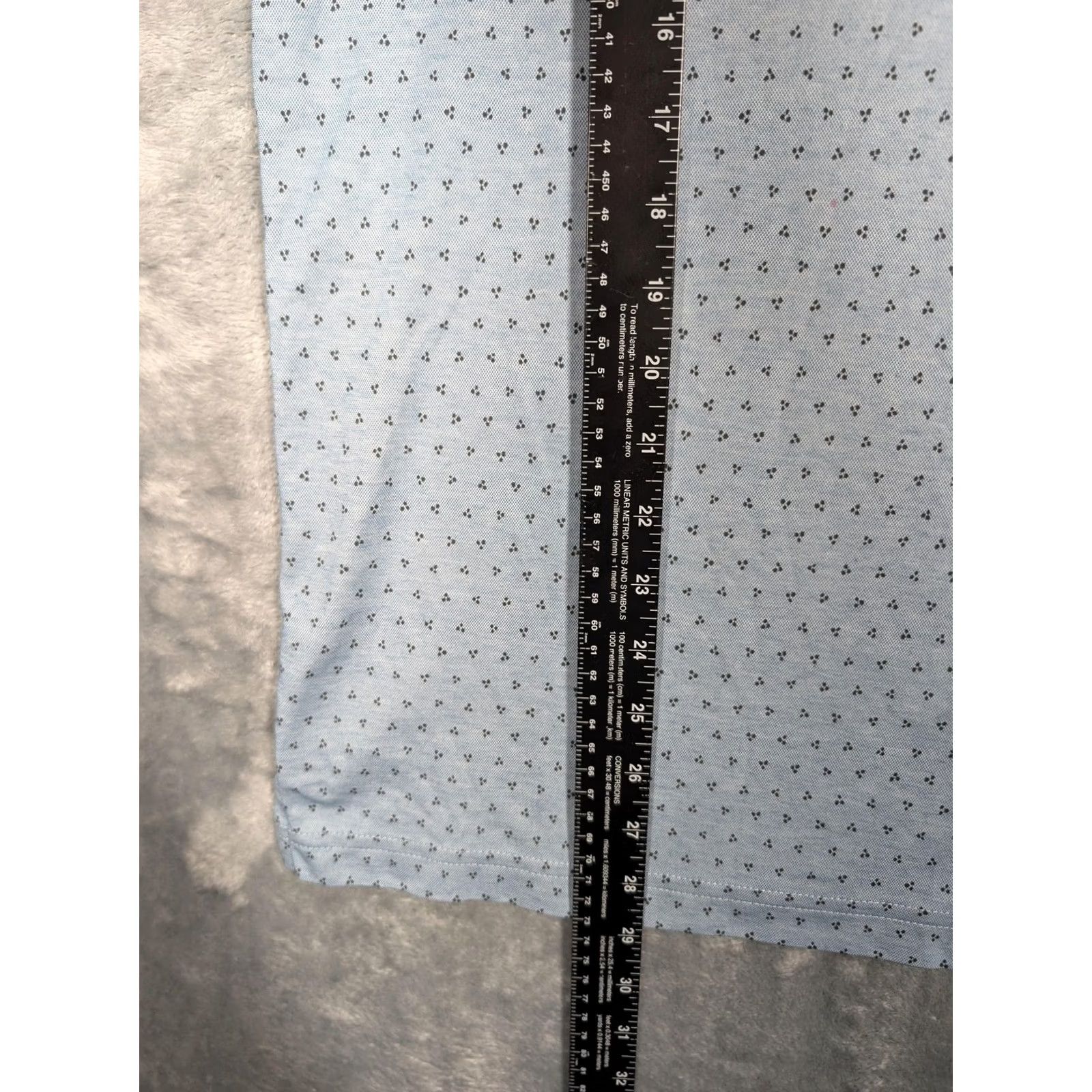TravisMathew TravisMathew Polo Shirt Mens Large Light Blue Microprint Pima Cotton Blend Golf Casual Short Sleeve Size US L / EU 52-54 / 3 - 2 Thumbnail