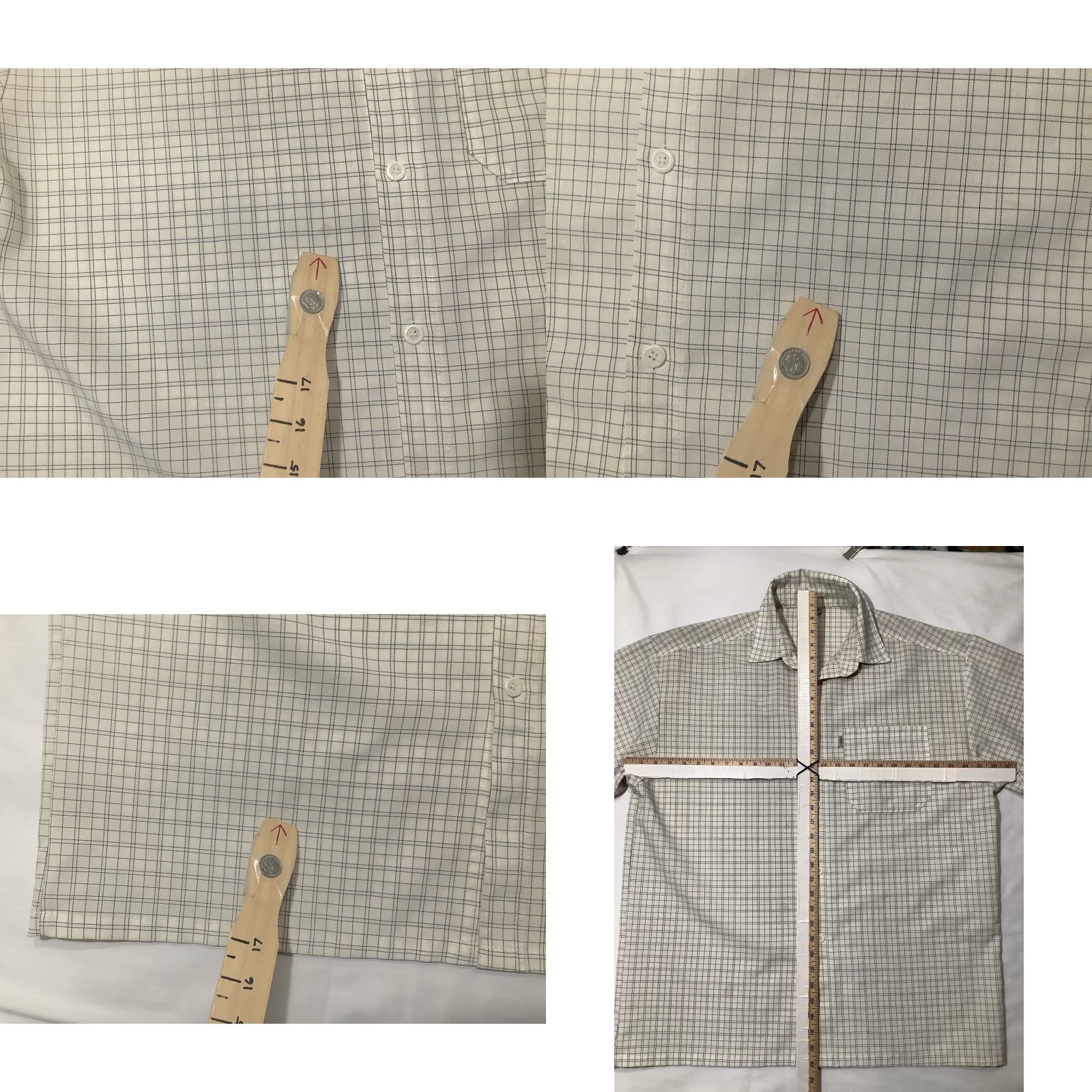 Vintage VINTAGE Cal Top Shirt Mens 3XL Beige Plaid Button Up Polyester Made in USA Size US XXL / EU 58 / 5 - 8 Thumbnail