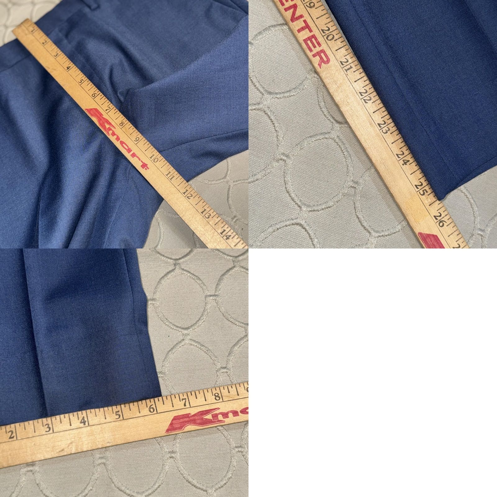 Reiss VINTAGE REISS Dress Pants Mens 30 Blue Garth Flat Front Zip Fly Tailored Trousers Office Size US 30 / EU 46 - 8 Thumbnail