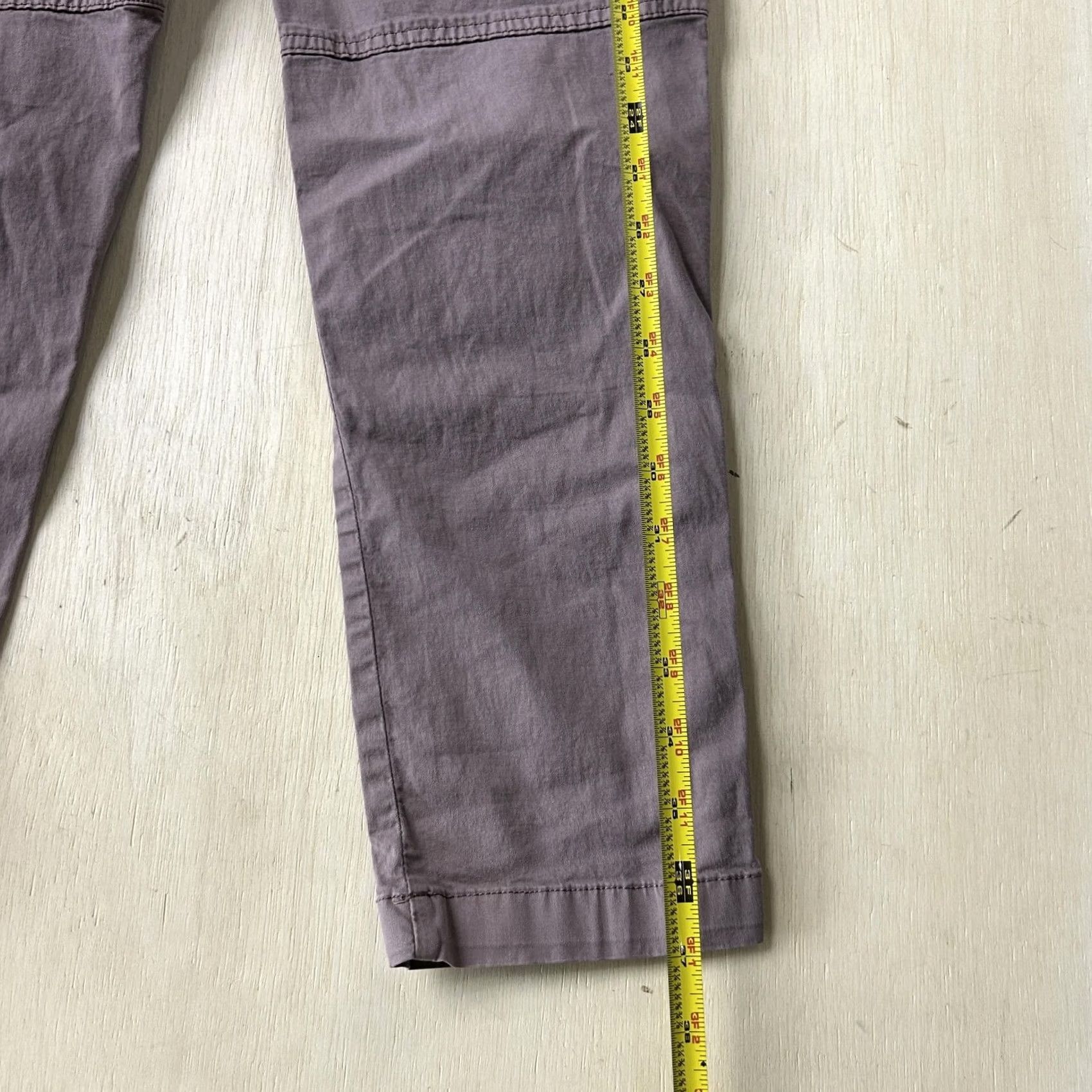 Lucky Brand Lucky Brand Womens Pants Regular 4 Purple Twill Cargo Stretch Pockets Casual Zip Zipper Fit Size 27" / US 4 / IT 40 - 5 Thumbnail