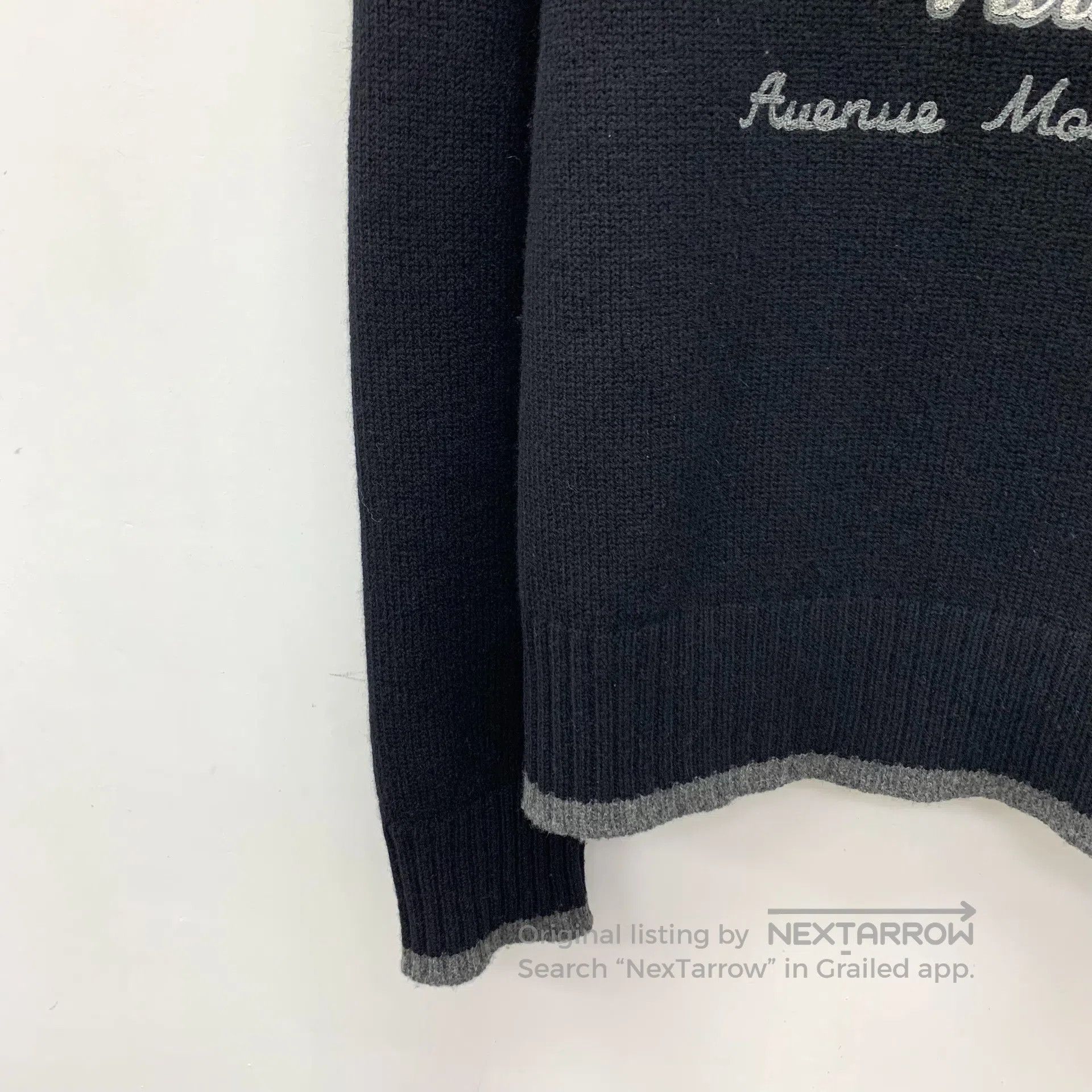 Dior Dior Black cotton round neck long sleeve knitted sweater w Size US XL / EU 56 / 4 - 4 Thumbnail