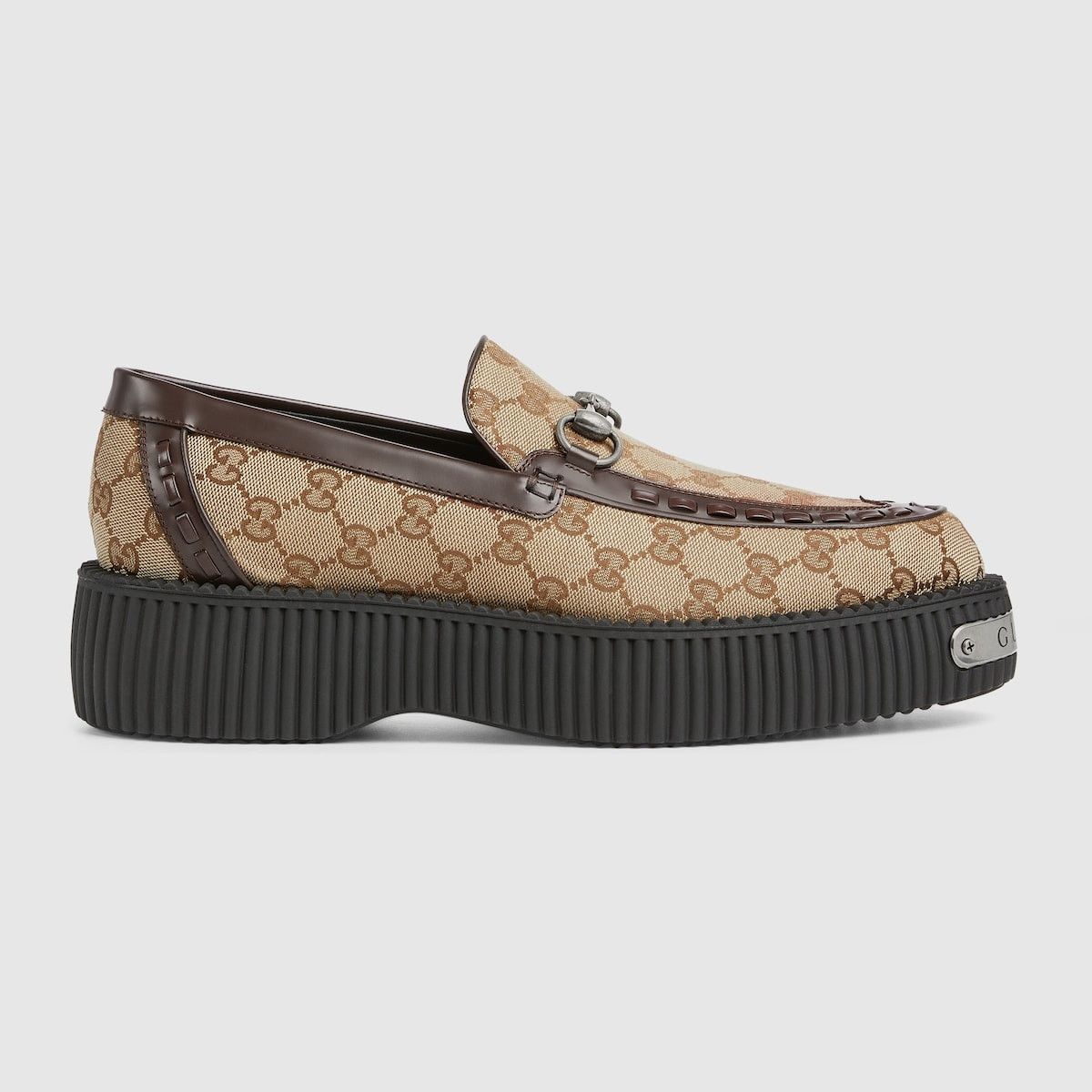 Gucci o1loc1c1125 Horsebit GG Creeper Loafer Shoes in Beige Size US 8.5 / EU 41-42 - 1 Thumbnail