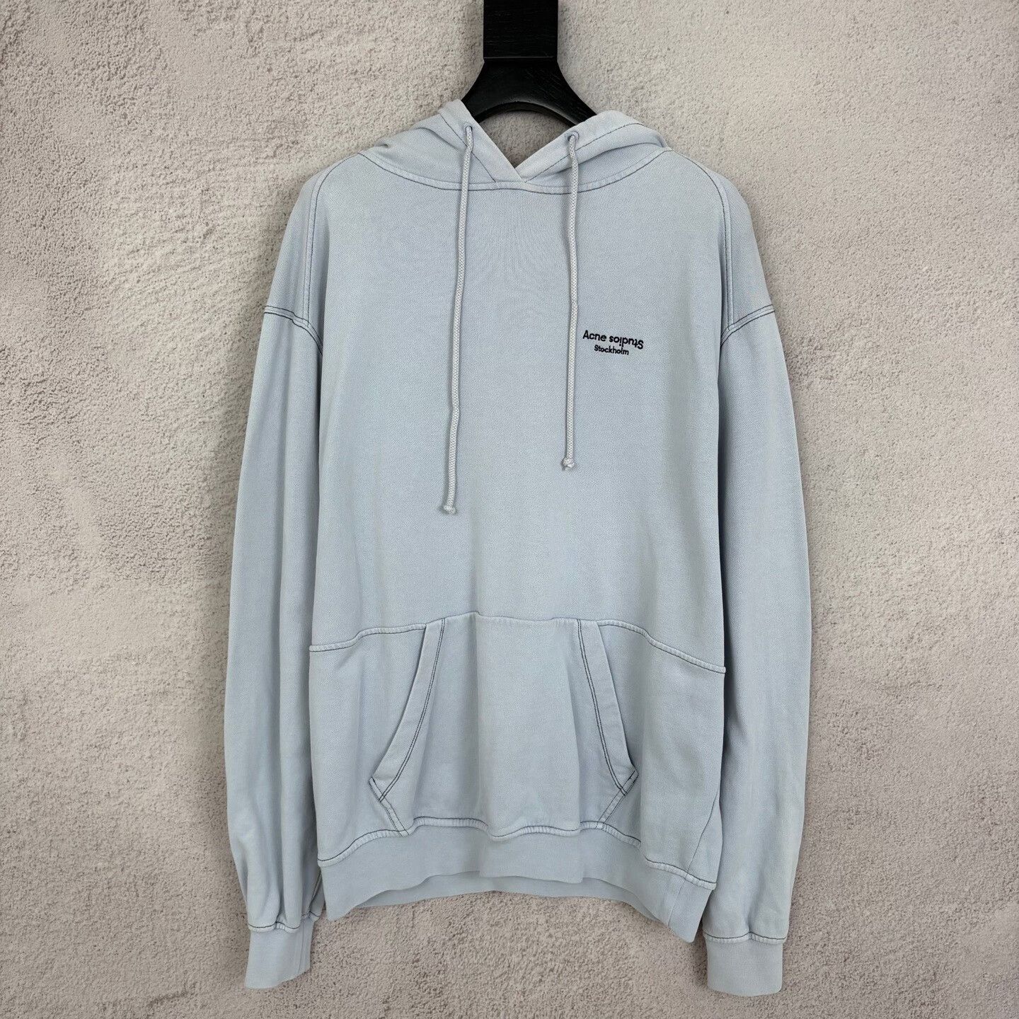 Other Acne Studios Haze-blue letter embroidered washable hoodie| Size US M / EU 48-50 / 2 - 1 Thumbnail